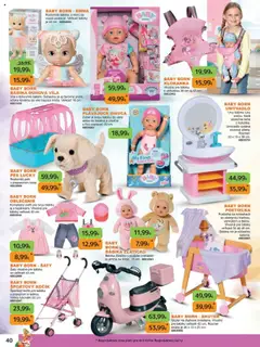 Dráčik leták platný od 03.10.2025 | Strana: 40 | Produkty: Umývadlo, Šaty, Baby Born