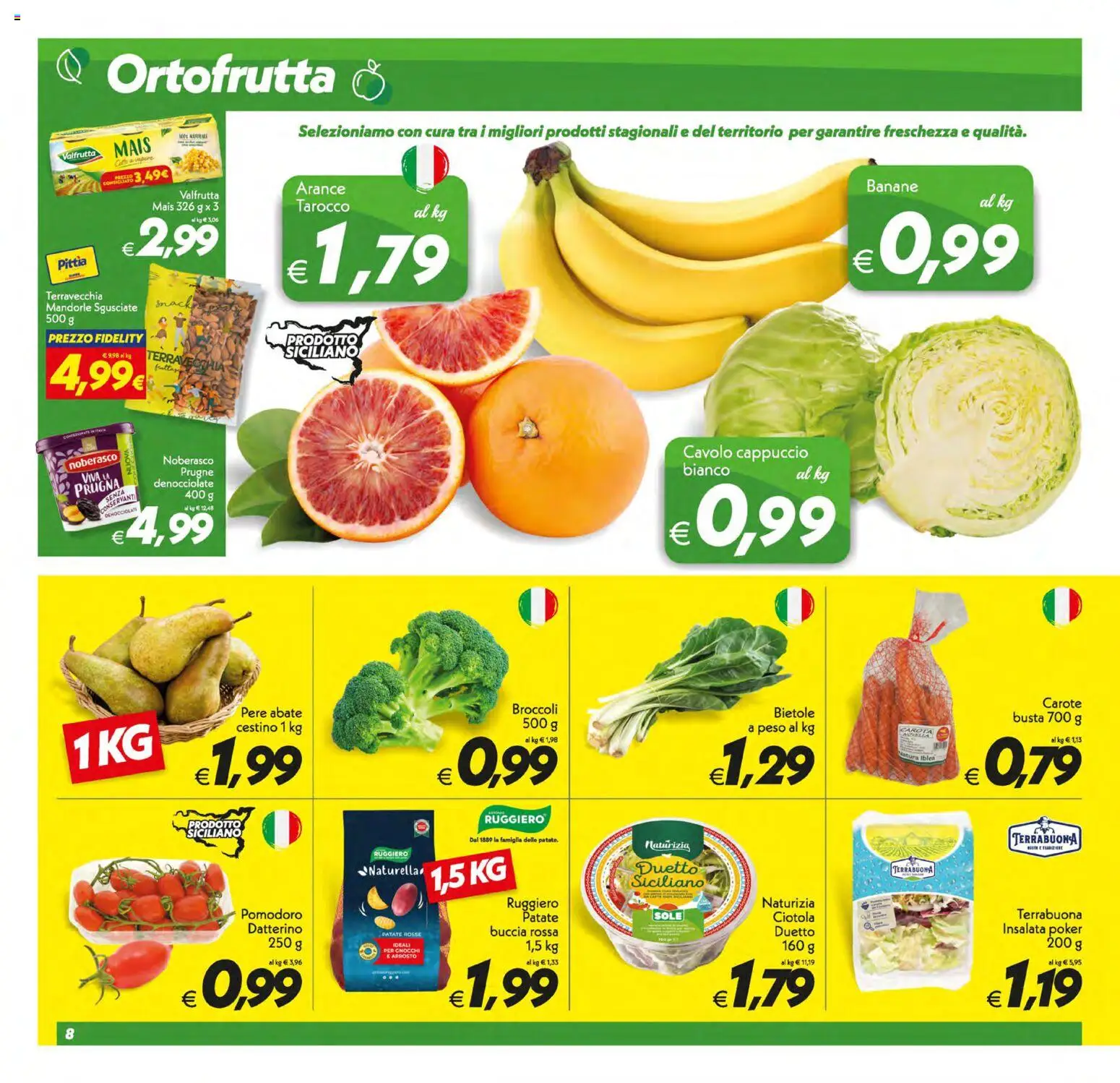 Volantino SuperConveniente del 05.01.2026 | Pagina: 8 | Prodotti: Arance, Carota, Mandorle, Cestino