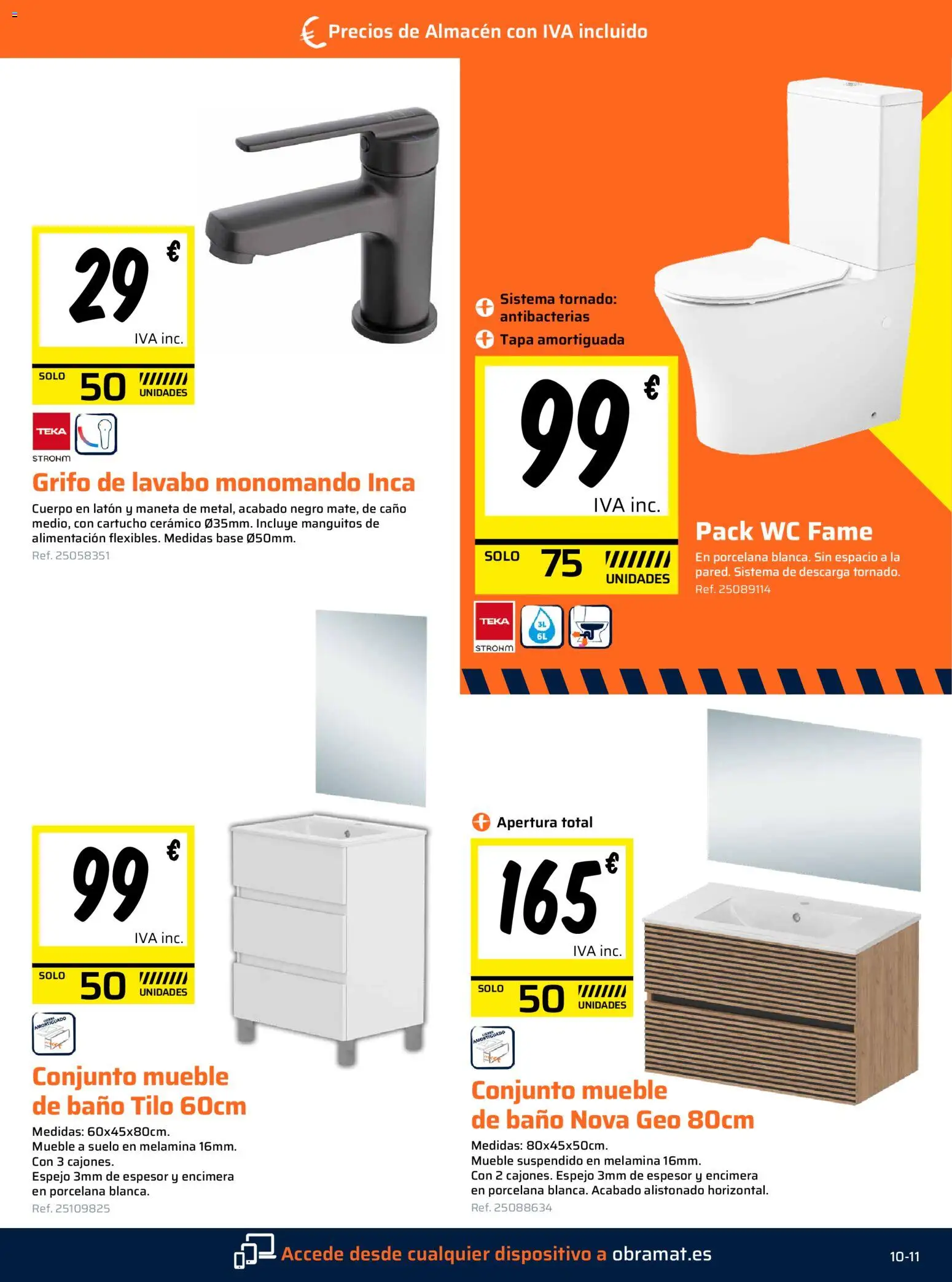 Obramat folleto │ válido desde el 02.12.2025 | Página: 11 | Productos: Lavabo, Baño, Espejo