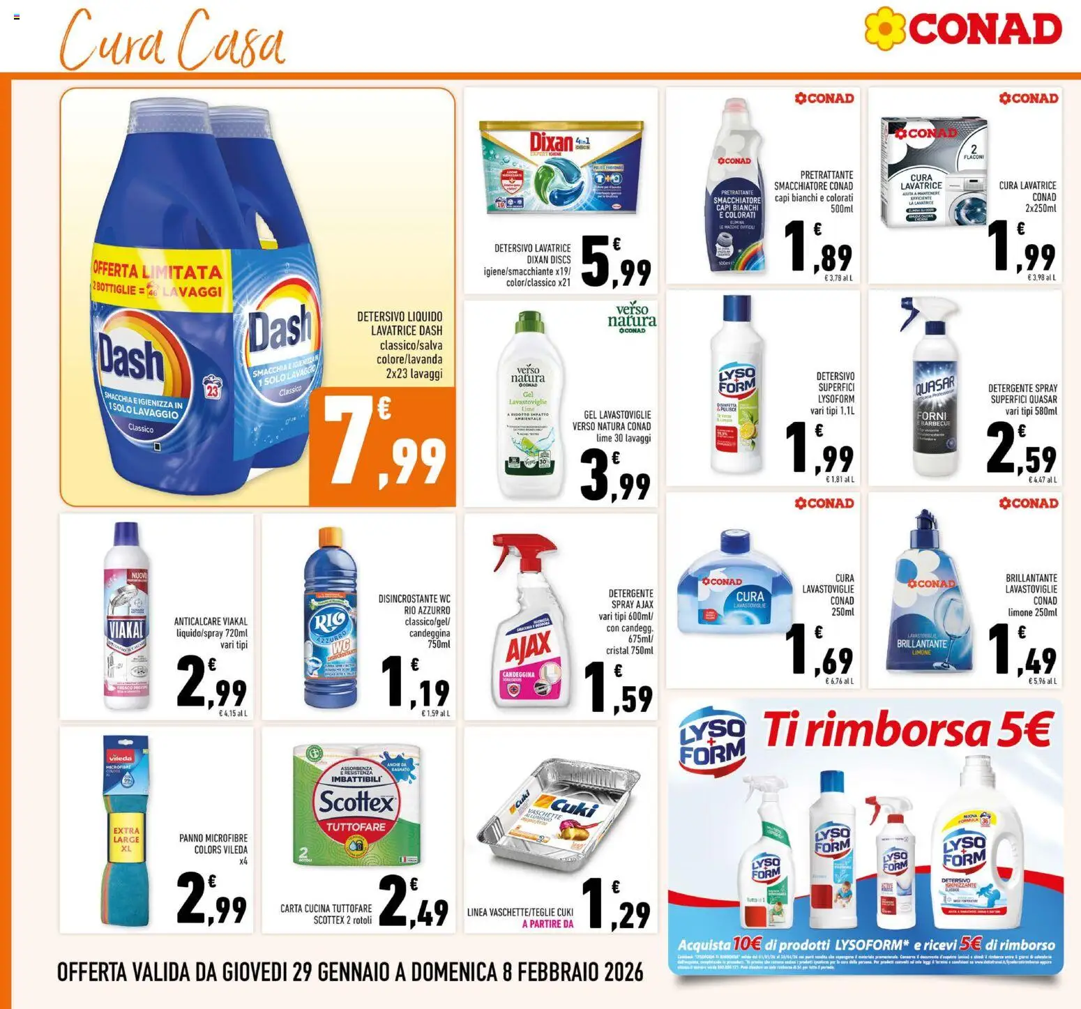 Volantino Conad del 29.01.2026 | Pagina: 22 | Prodotti: Anticalcare, Lime, Lavatrice, Alluminio
