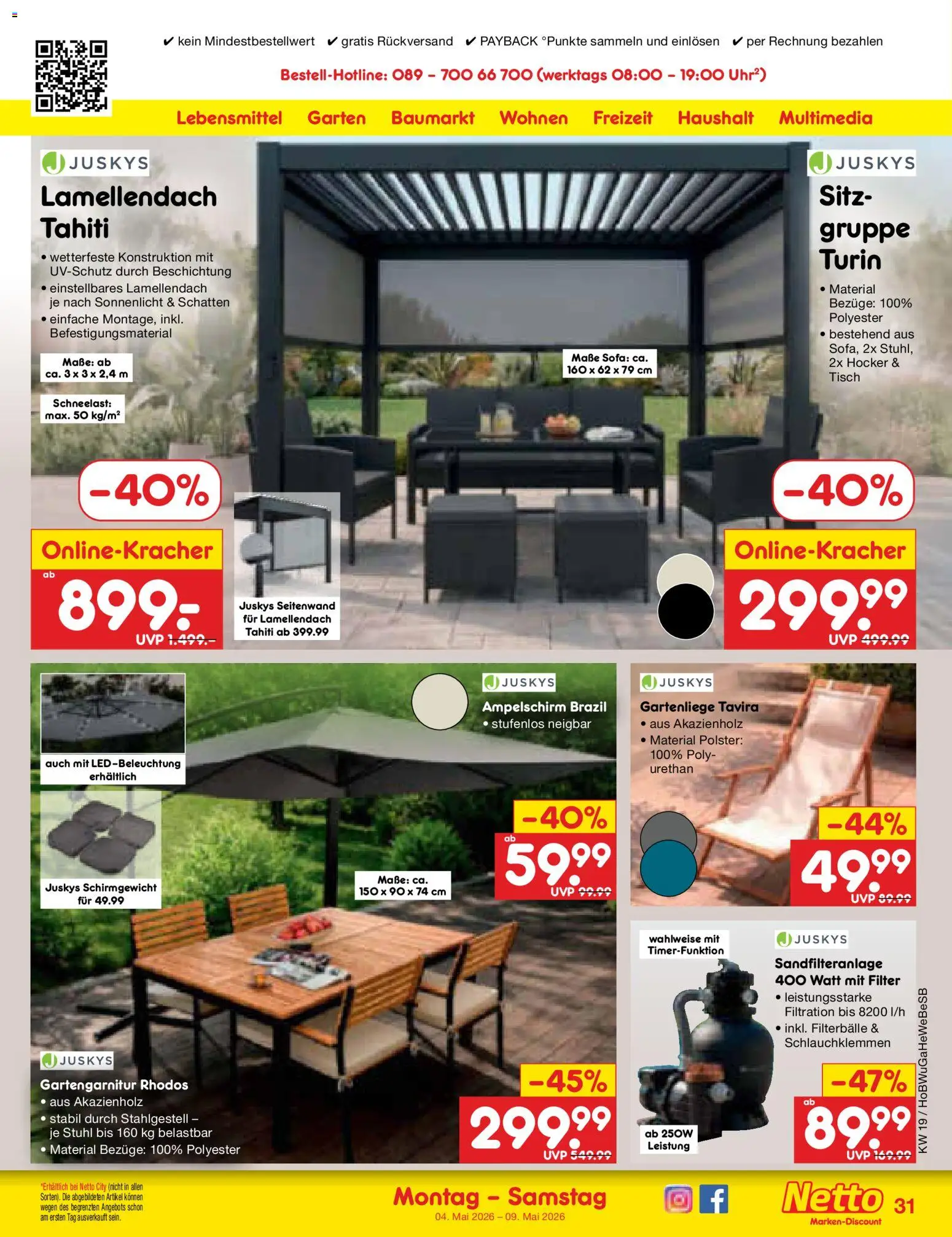 Netto Marken-Discount Prospekt 	 – gültig ab 04.05.2026 | Seite: 43 | Produkte: Hocker, Sofa, Tisch, Stuhl