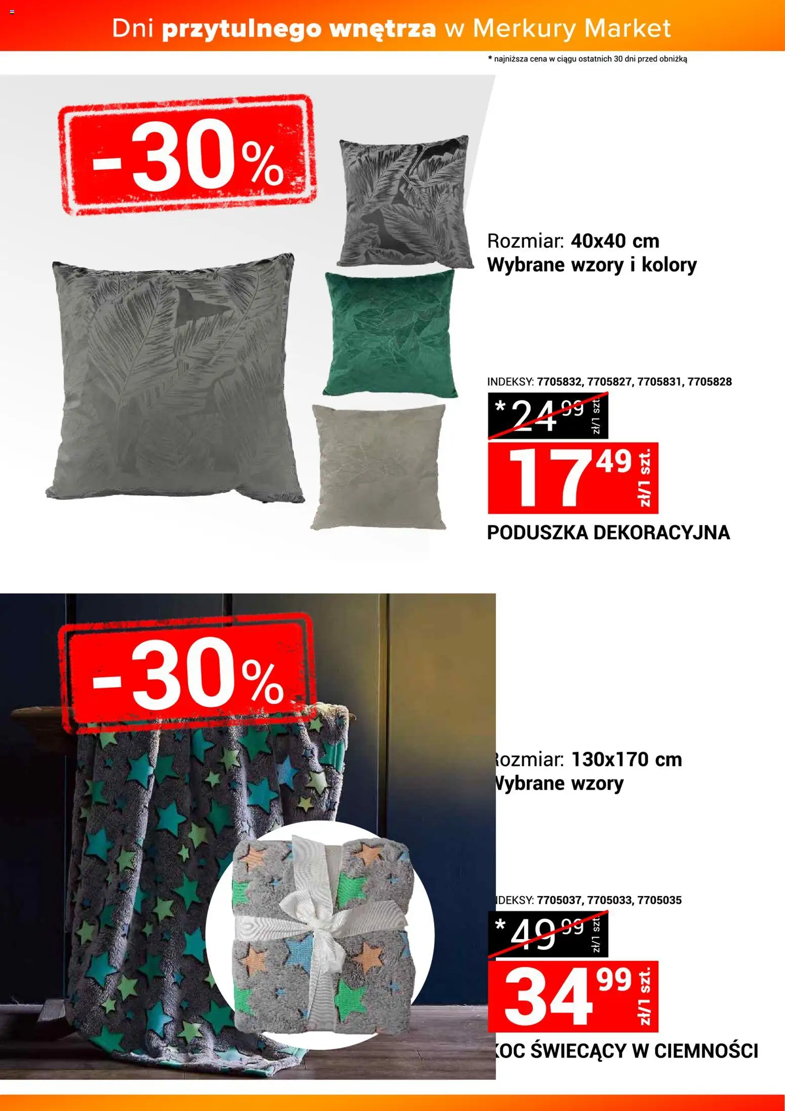 Merkury Market Gazetka - Dni przytulnego wnętrza od 22.11.2025 | Strona: 9 | Produkty: Poduszka