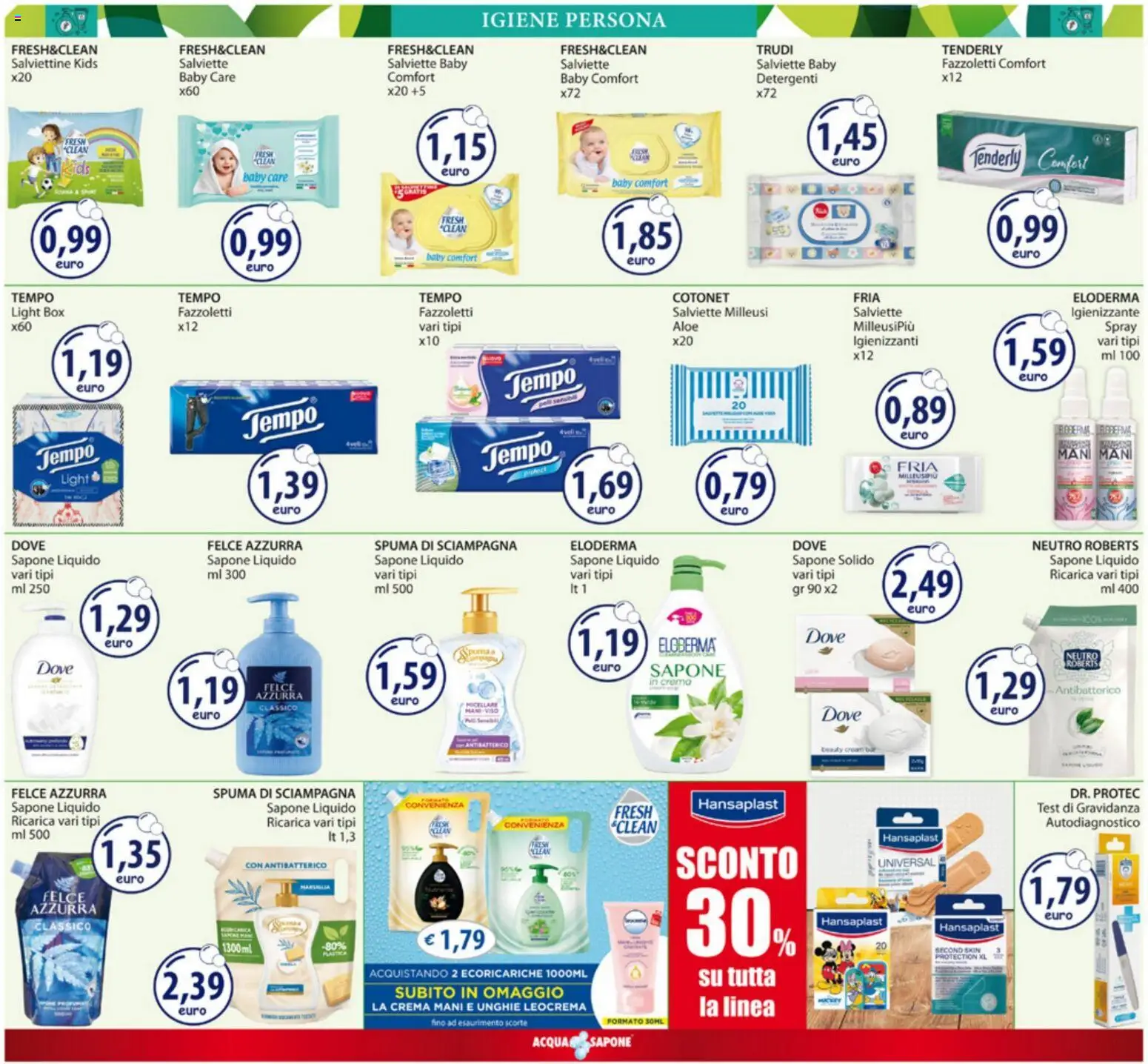 Volantino Acqua e Sapone del 15.12.2025 | Pagina: 10 | Prodotti: Crema, Sapone, Fazzoletti