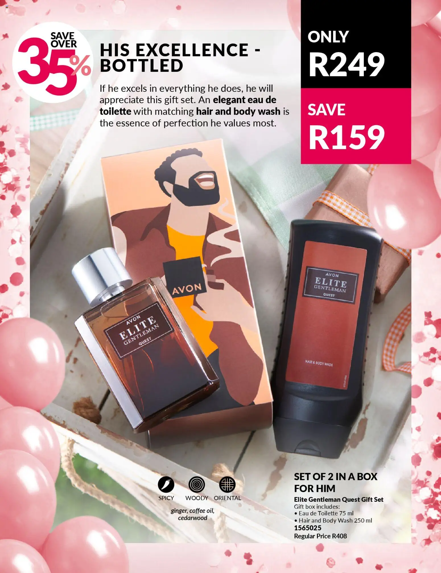 New Avon catalogue – valid from 24.01.2026 | Page: 8 | Products: Box, Coffee, Eau de toilette, Body wash