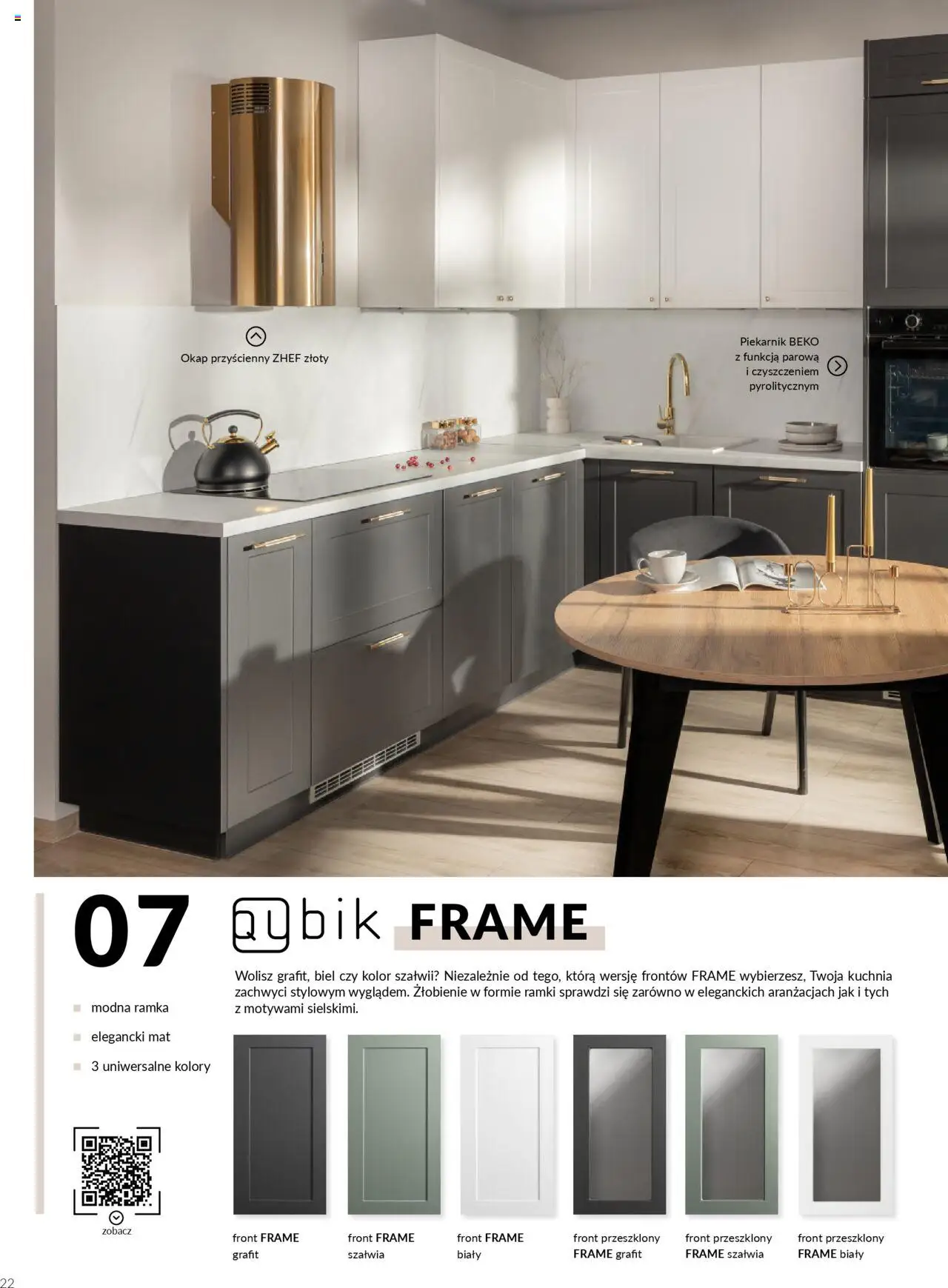 Salony Agata Gazetka - Kuchnie Qubik od 21.03.2025 | Strona: 22 | Produkty: Piekarnik, Okap, Ramka
