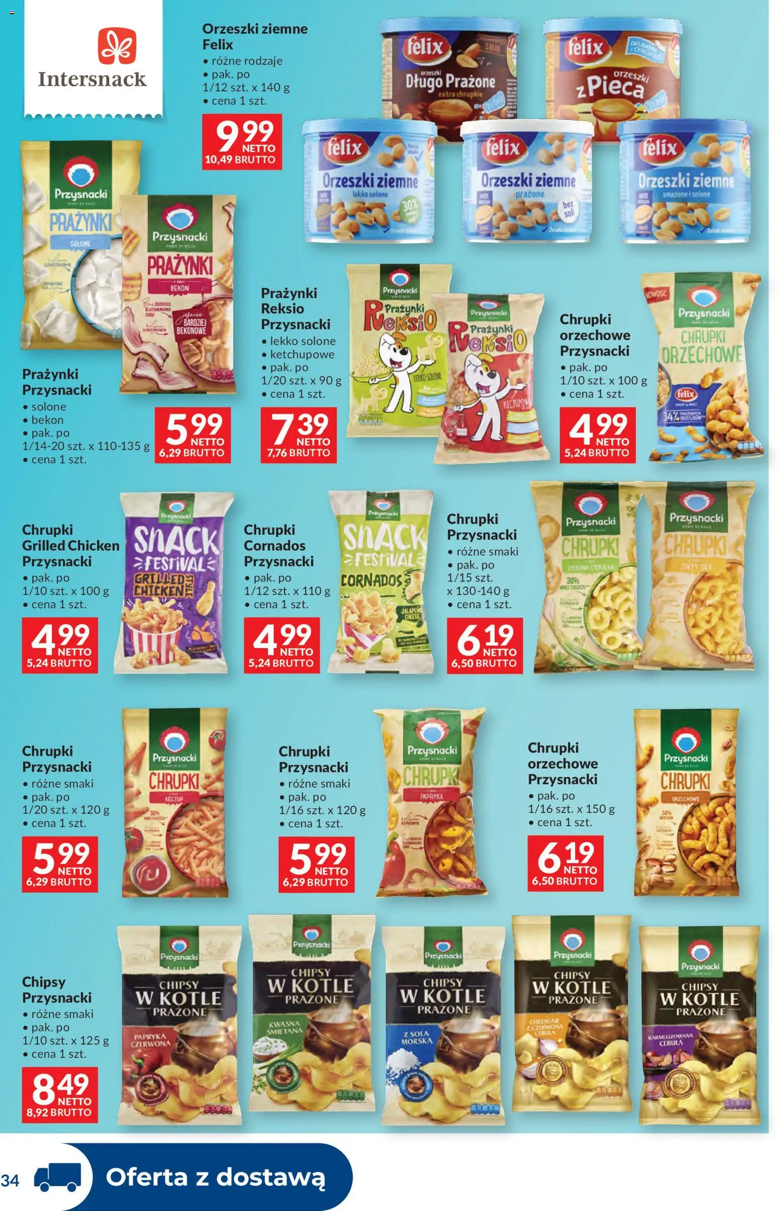 Makro Gazetka - Dystrybucja do sklepów od 20.01.2026 | Strona: 34 | Produkty: Chipsy, Chrupki, Bekon, Cheddar