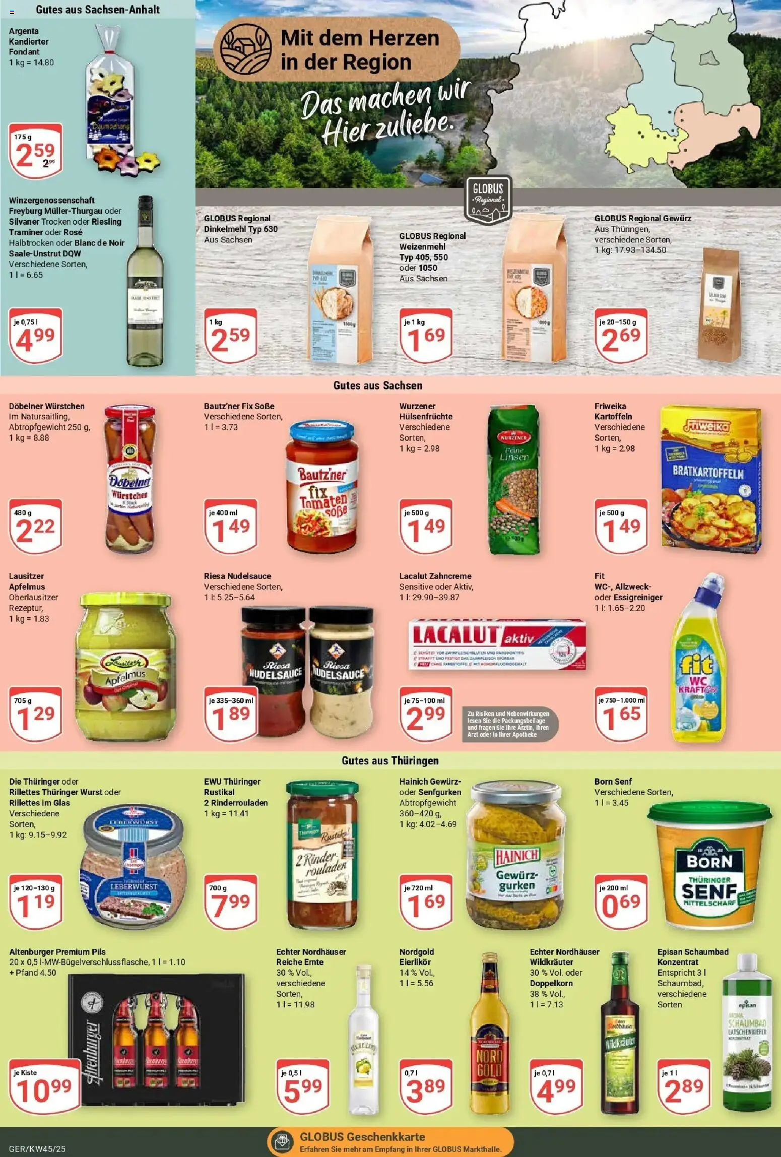 Globus prospekt Gera	 – gültig ab 02.11.2025 | Seite: 22 | Produkte: Weizenmehl, Kartoffeln, Soße, Wurst