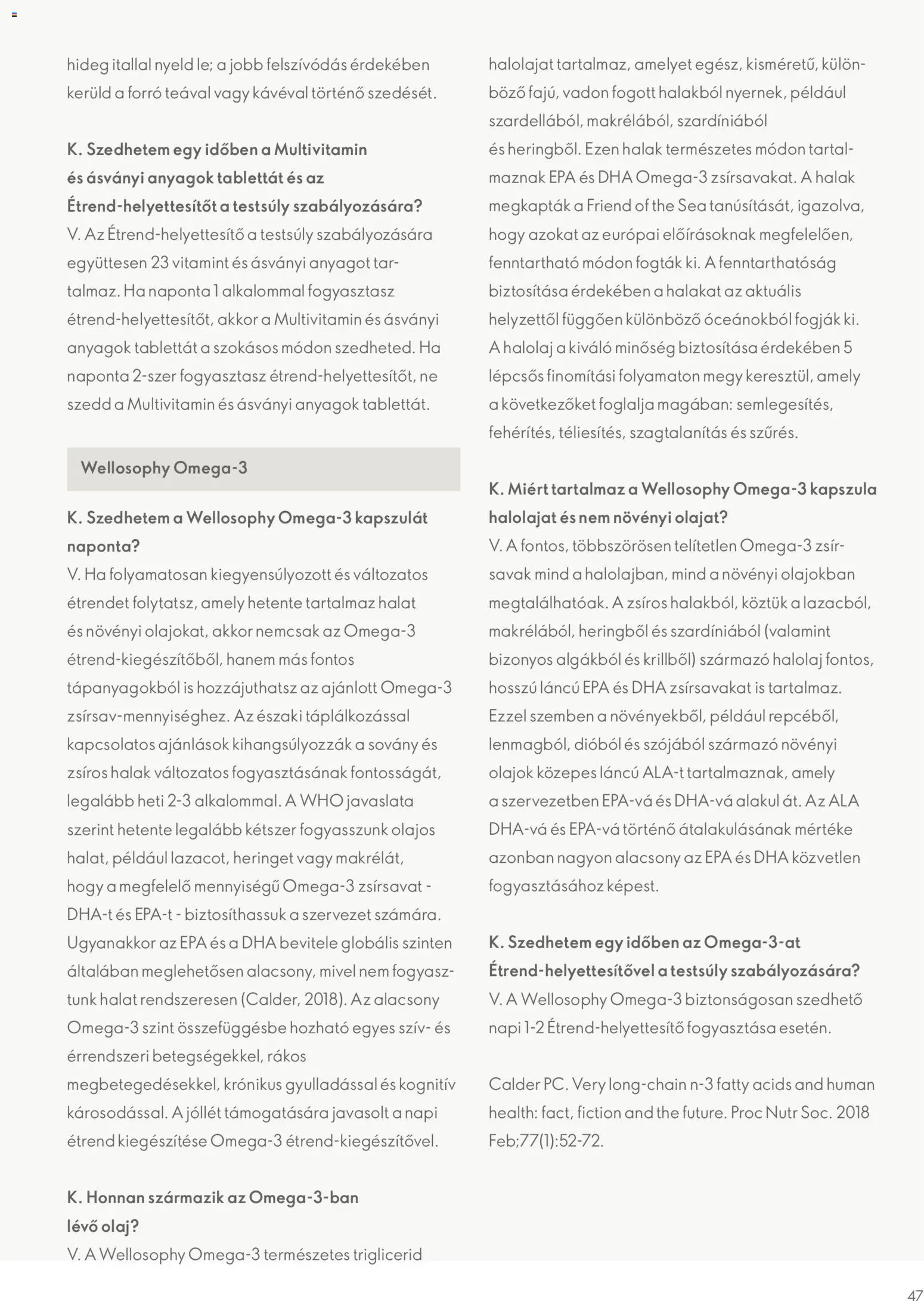 Oriflame akciós ujság - amely érvényes a következő dátumtól: 02.01.2026 | Oldal: 47 | Termékek: Halak, Olaj, Multivitamin