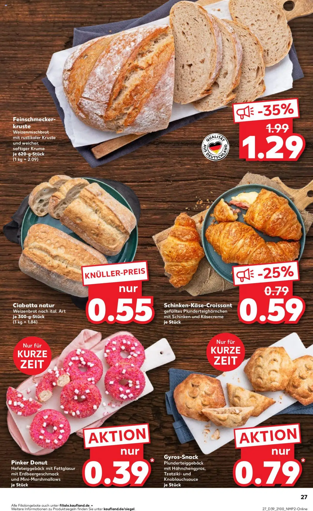 Kaufland Prospekt 	 – gültig ab 25.09.2025 | Seite: 27 | Produkte: Croissant, Schinken