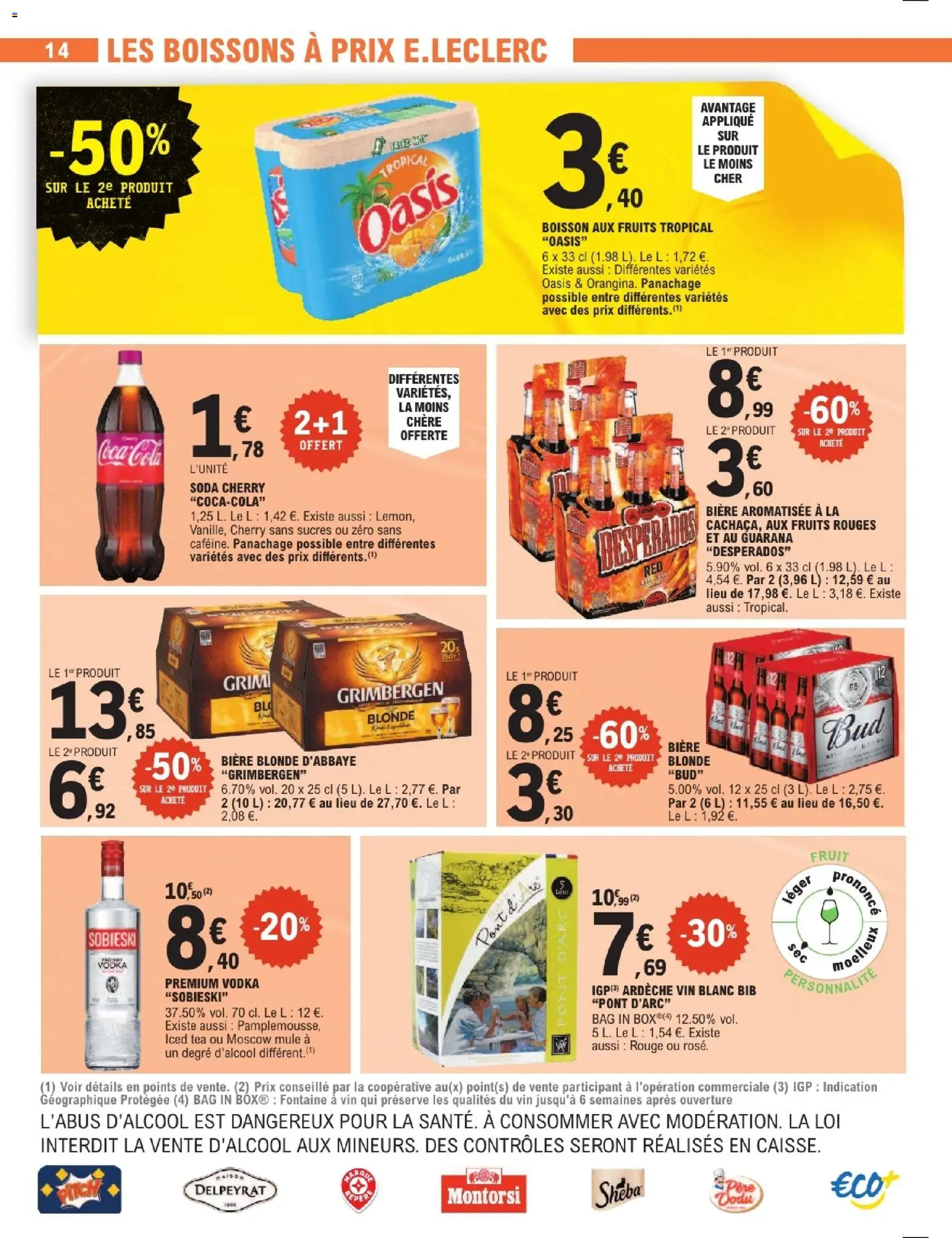 {H1} | Page: 14 | Produits: Vodka, Desperados, Vin, Bière