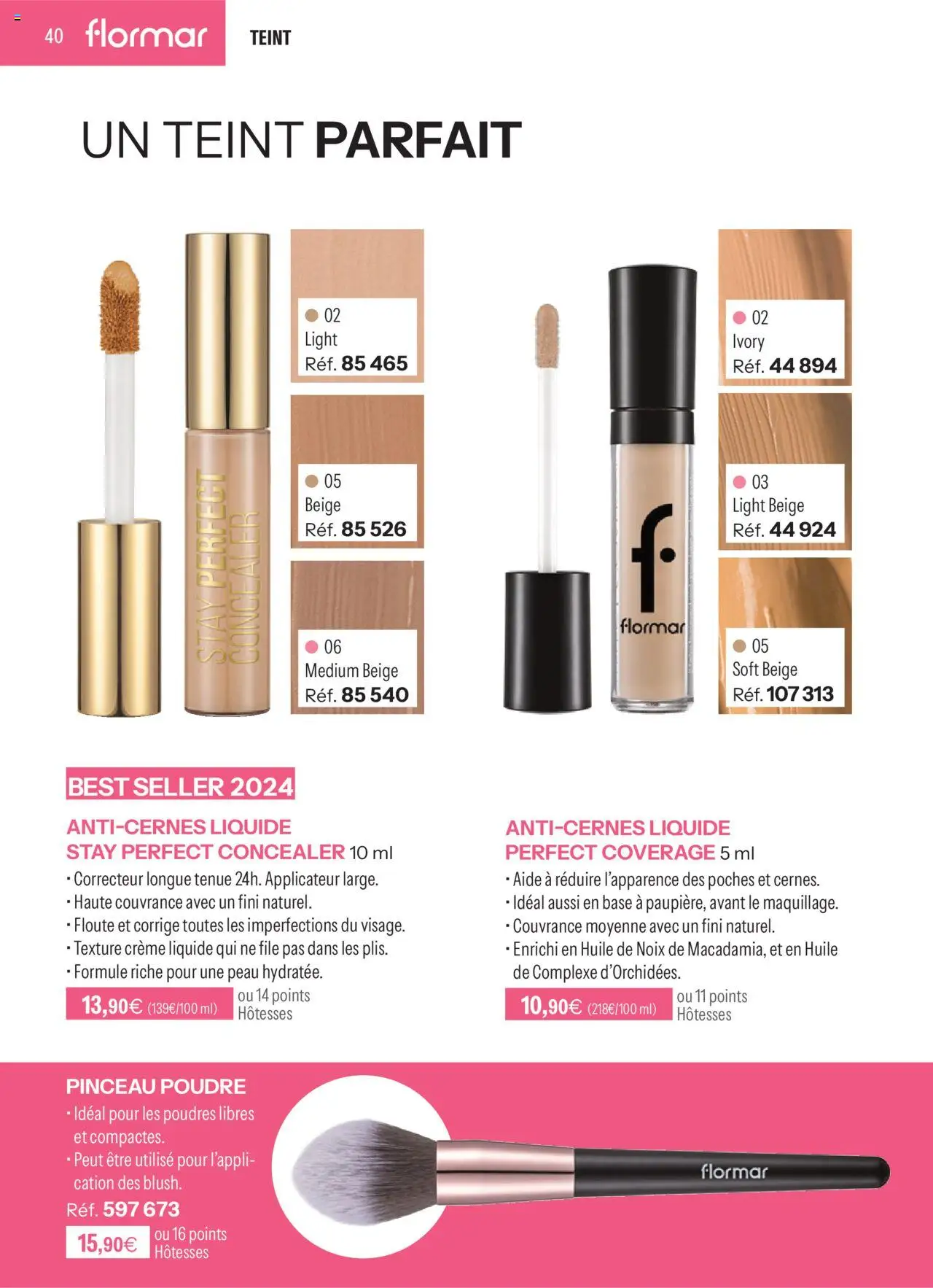 {H1} | Page: 40 | Produits: Poudre, Crème liquide, Huile, Crème