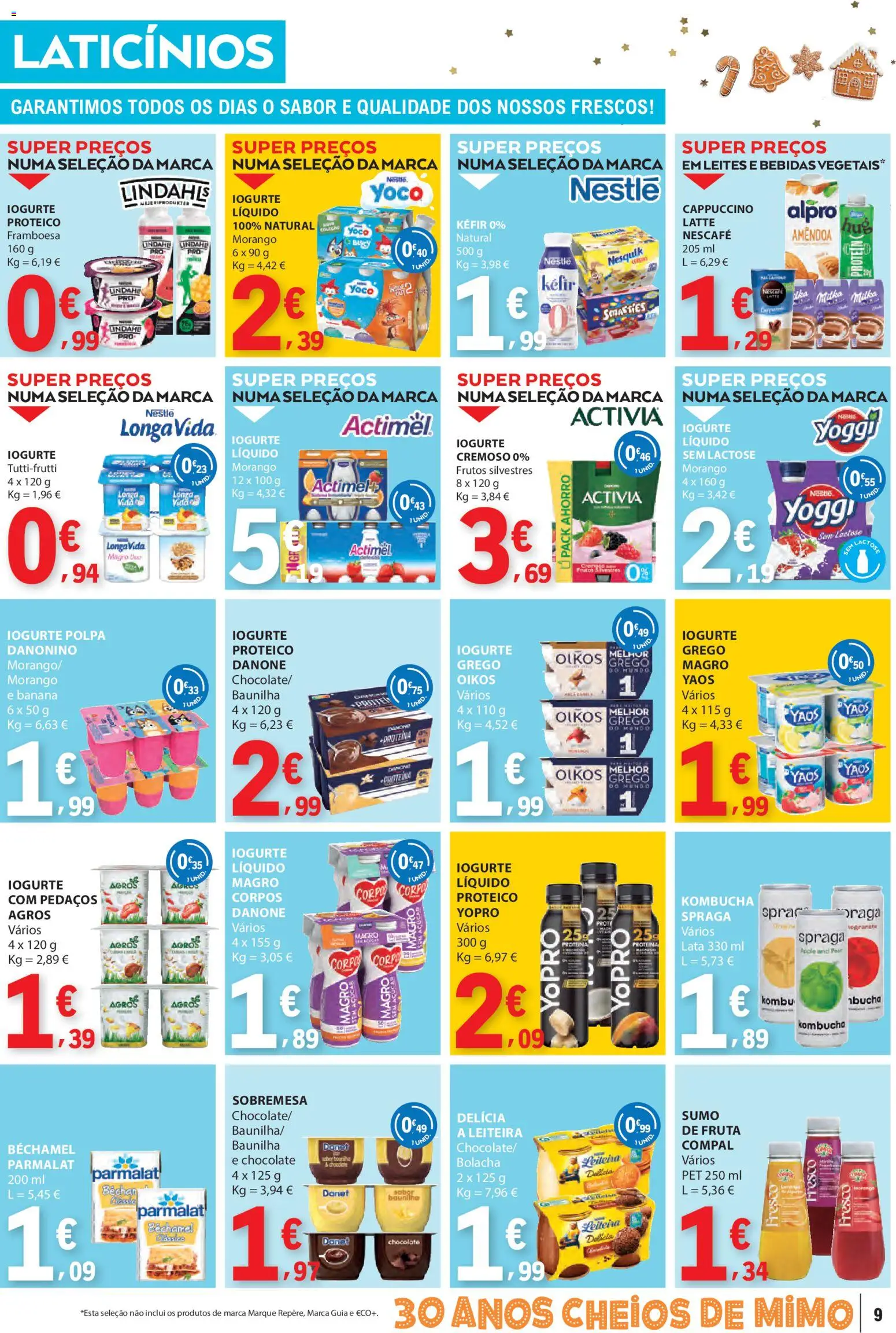 E.Leclerc folheto │ válido de 27.11.2025 | Página: 9 | Produtos: Banana, Iogurte, Nestlé, Açúcar