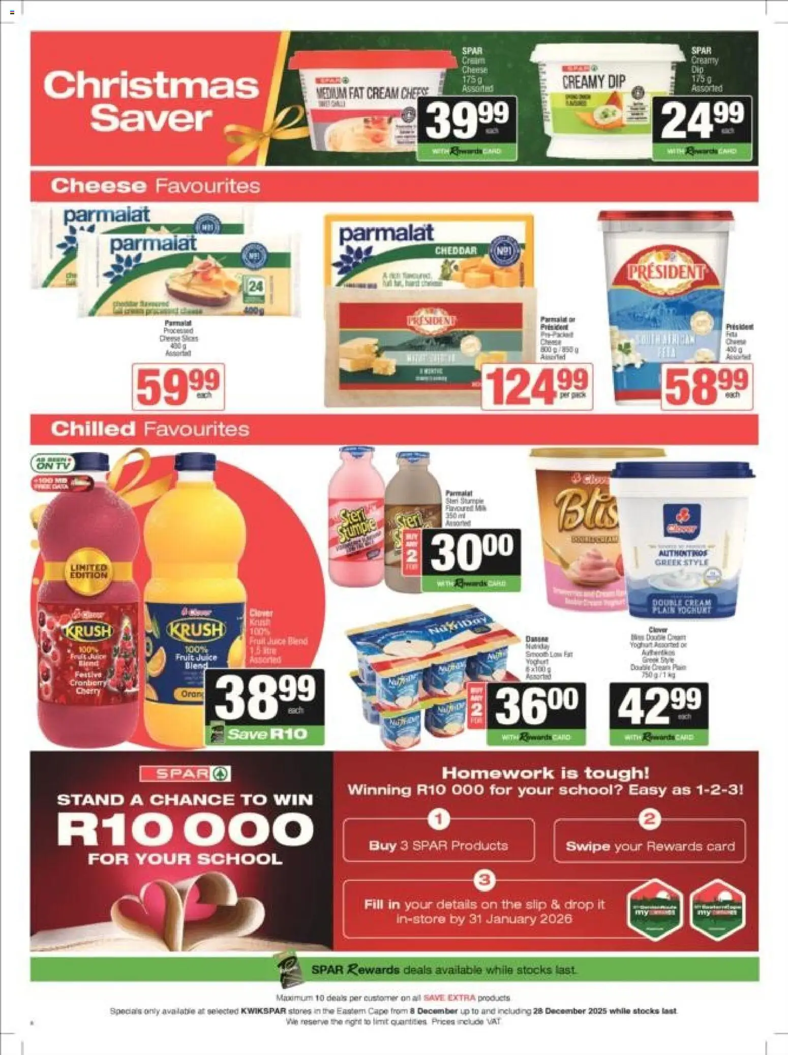New KWIKSPAR catalogue – valid from 08.12.2025 | Page: 6 | Products: Yoghurt, Press, Cheese, Fruit