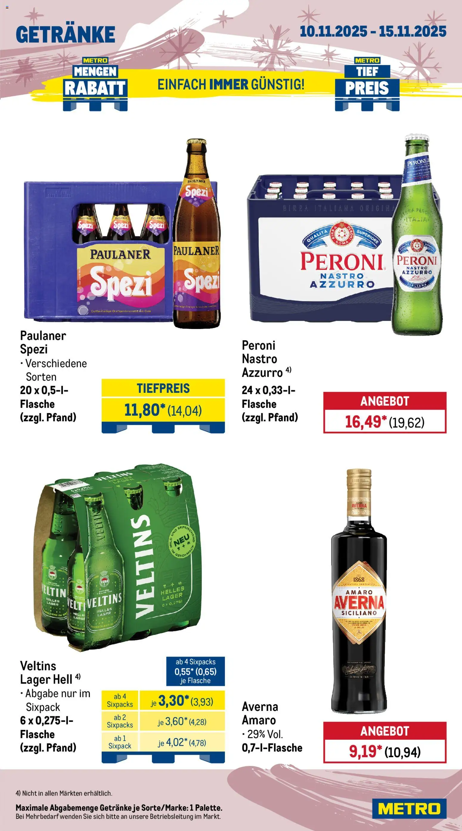 Metro - Black Friday – gültig ab 10.11.2025 | Seite: 15 | Produkte: Cola, Paulaner spezi, Paulaner, Veltins