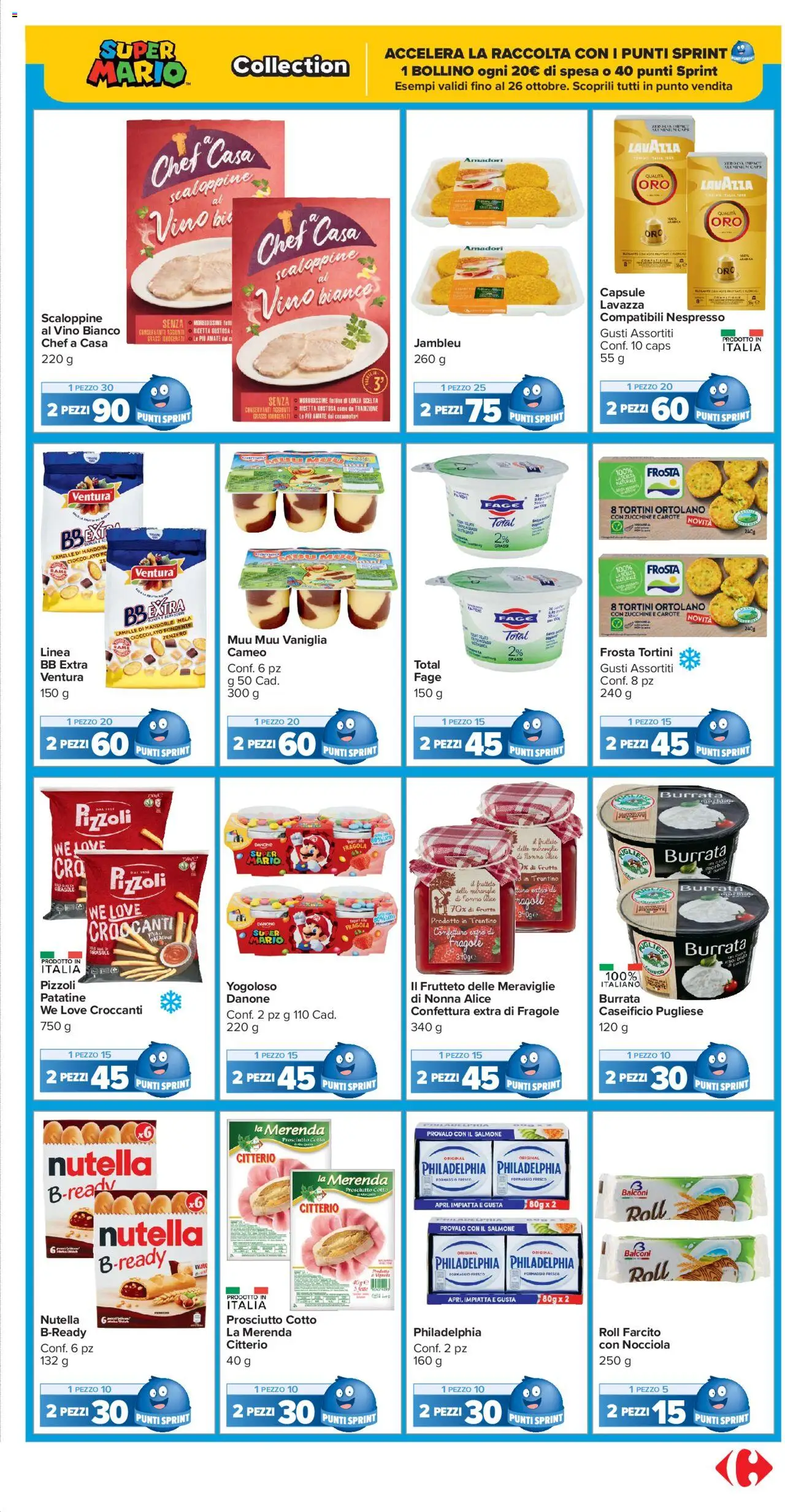 Volantino Carrefour del 10.10.2025 | Pagina: 19 | Prodotti: Prosciutto Cotto, Carote, Mandorle, Burrata