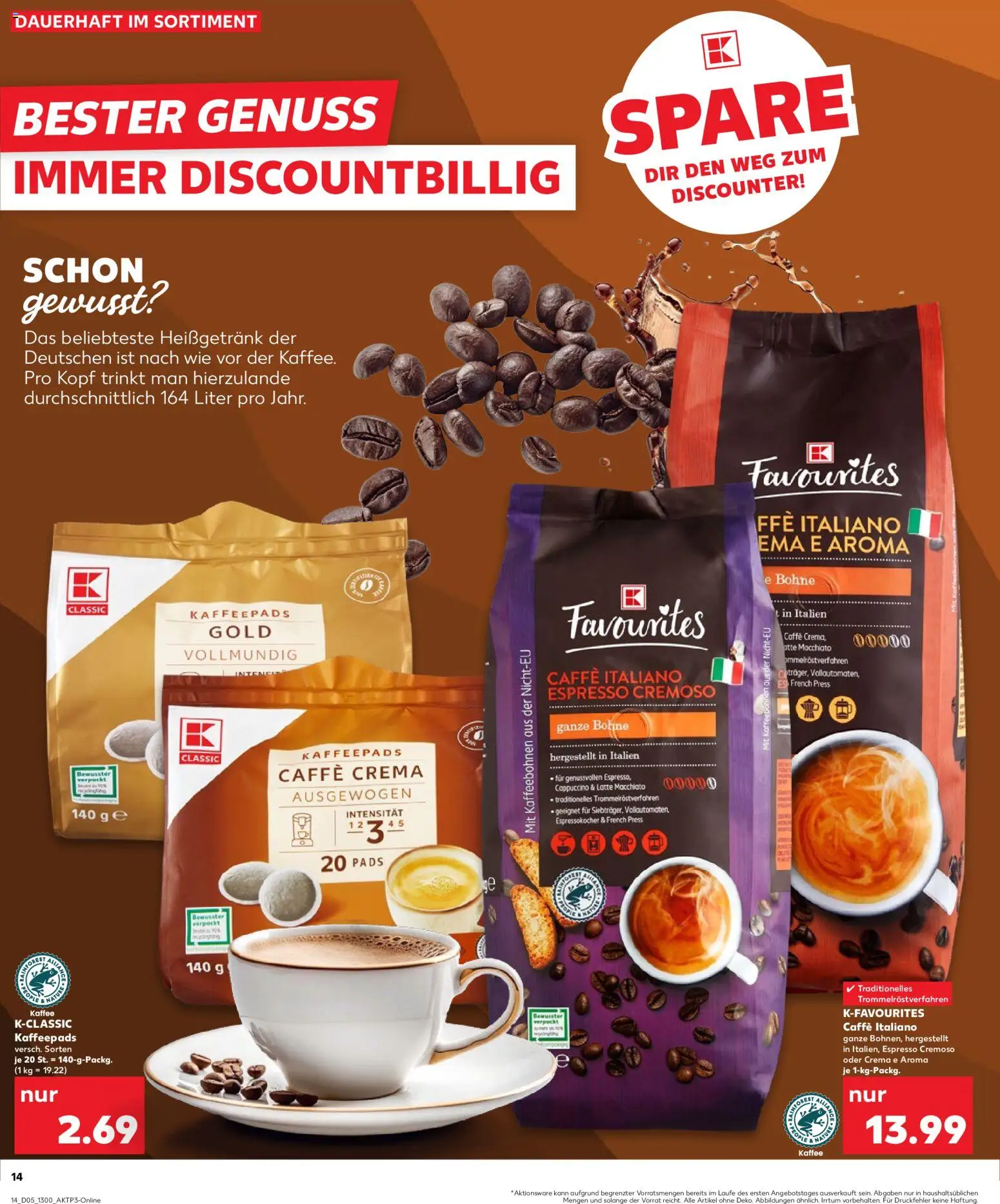 Kaufland prospekt Bremen	 – gültig ab 01.02.2026 | Seite: 14 | Produkte: Kaffeepads, Kaffee, Espressokocher