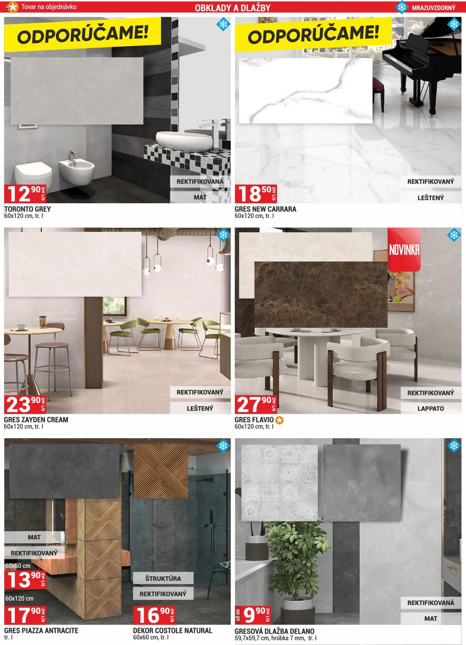 Nové Merkury Market akcie – leták je platný od 02.01.2026 | Strana: 47 | Produkty: Dlažba