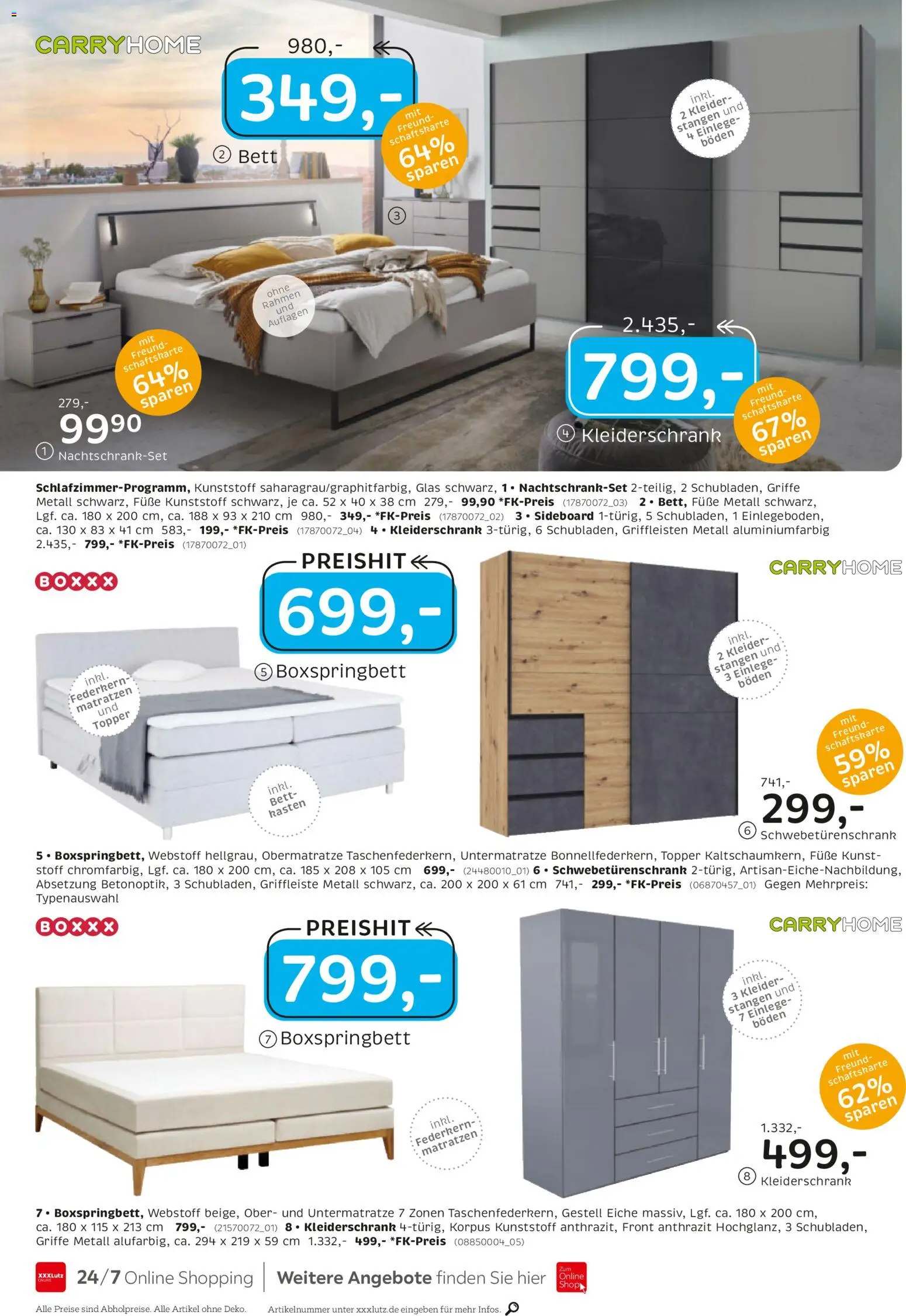 XXXL Lutz Junges Wohnen – gültig ab 22.02.2026 | Seite: 2 | Produkte: Sideboard, Bett, Boxspringbett, Topper