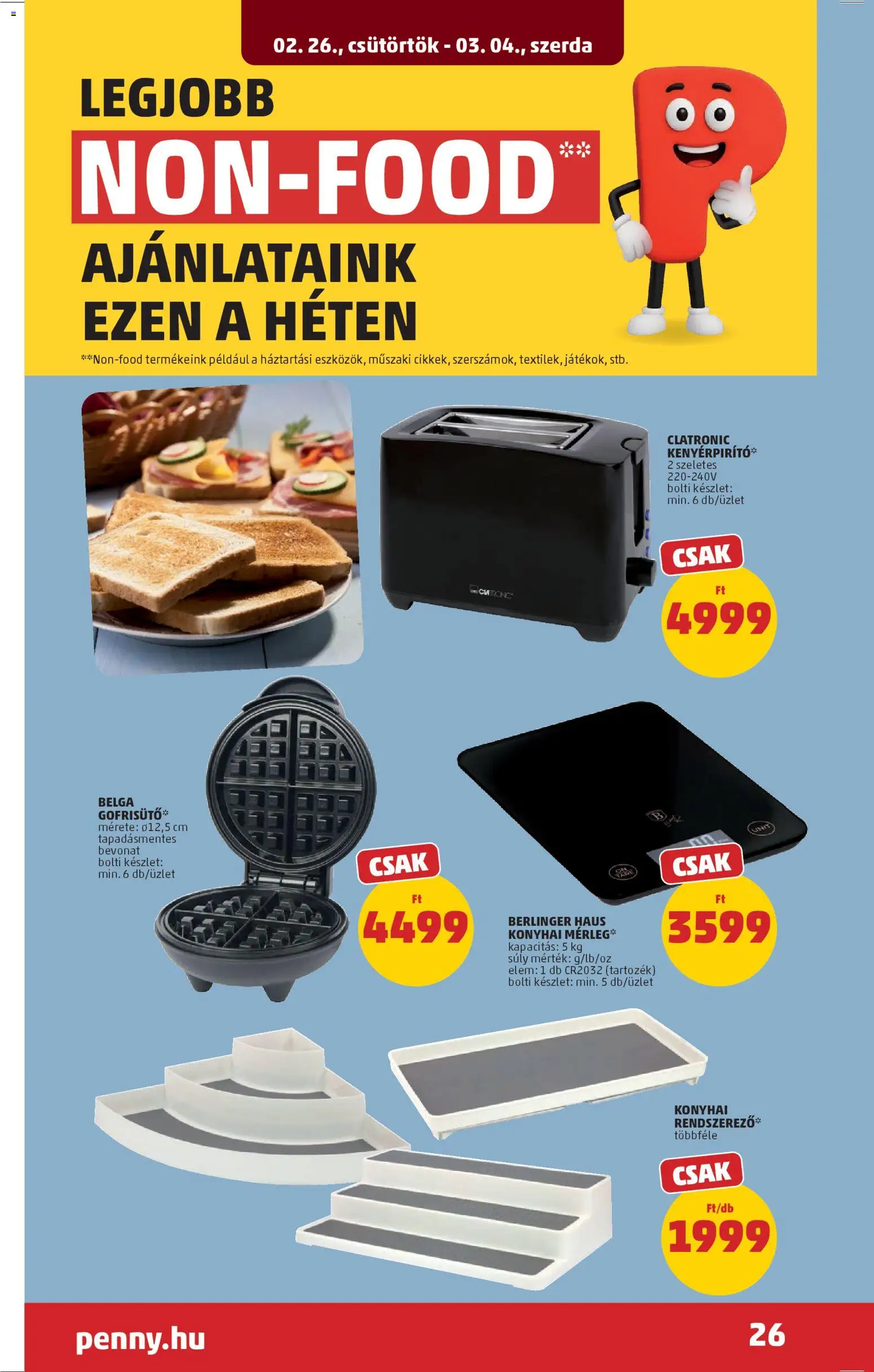 PENNY akciós ujság - amely érvényes a következő dátumtól: 26.02.2026 | Oldal: 30