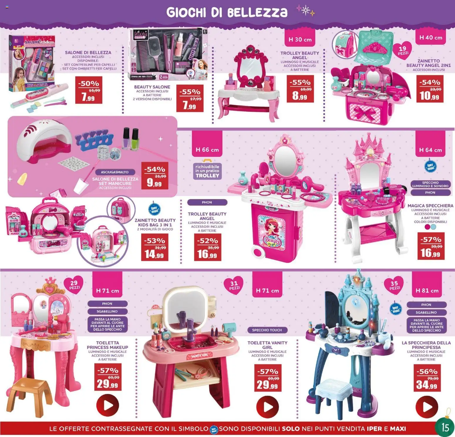 Volantino Happy Casa del 22.11.2025 | Pagina: 15 | Prodotti: Gioco, Trolley, Specchio, Batterie