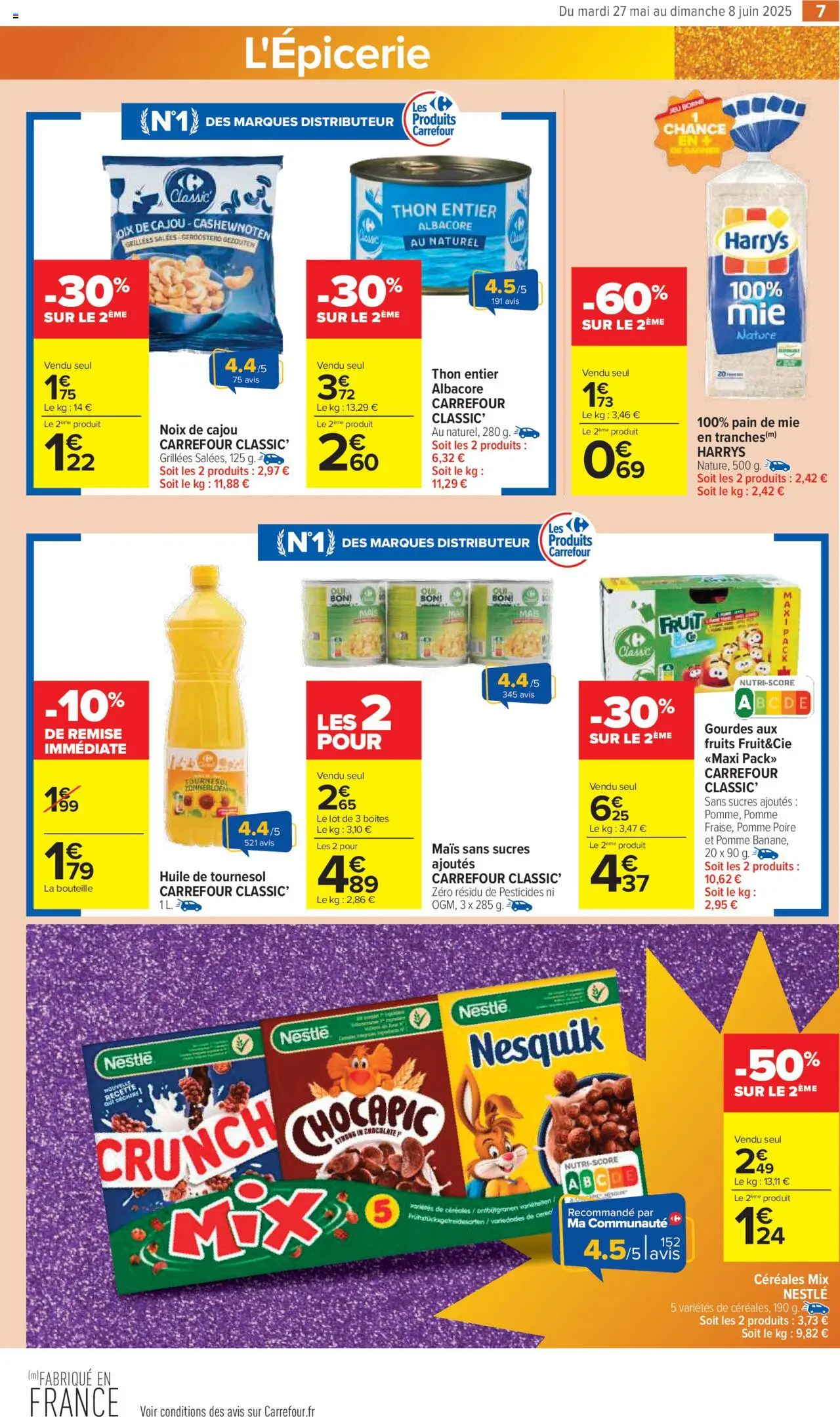  | Page: 9 | Produits: Poire, Pomme, Huile de tournesol, Noix