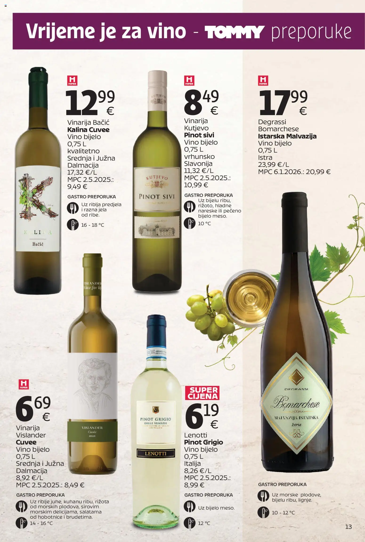 Tommy katalog | vrijedi od 27.04.2026 | Stranica: 13 | Proizvodi: Vino