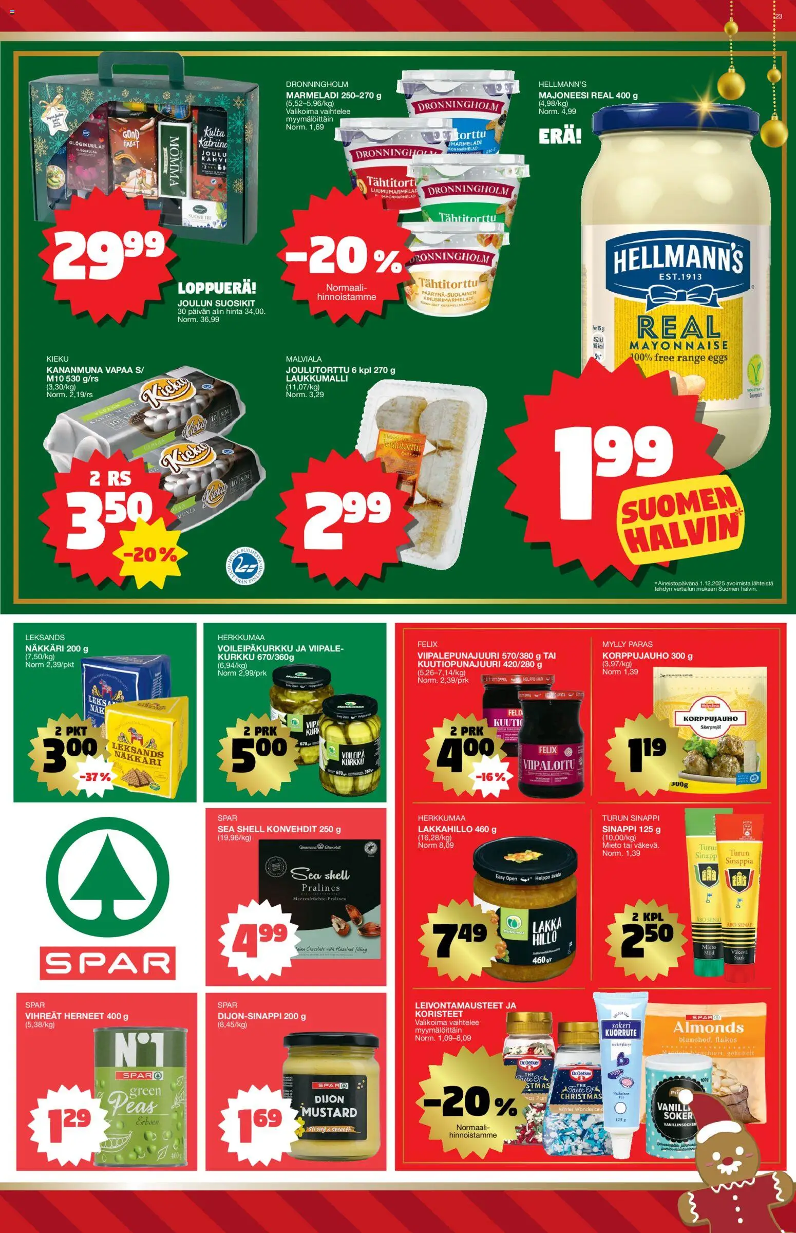 Tokmanni tarjoukset – voimassa 15.12.2025 alkaen | Sivu: 23 | Tuotteet: Majoneesi, Kananmuna, Tee, Kurkku