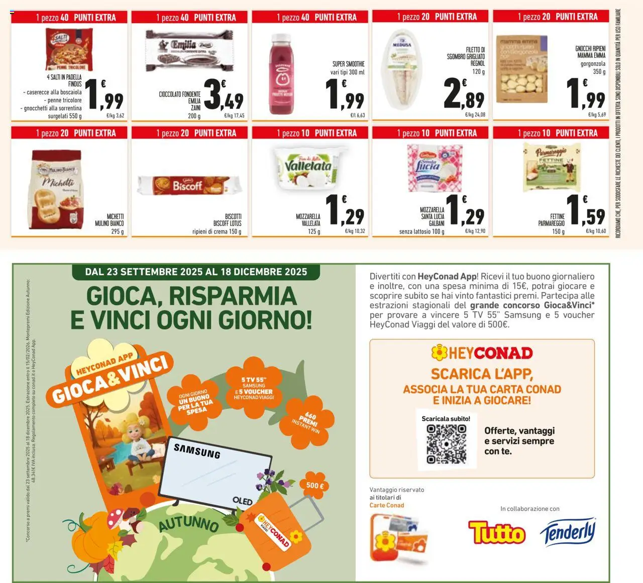 Volantino Conad del 08.10.2025 | Pagina: 47 | Prodotti: Pettine, Biscotti, Mozzarella, Samsung