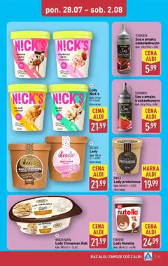 Aldi Gazetka od 28.07.2025 | Strona: 13 | Produkty: Malina, Masło, Lody proteinowe, Brownie