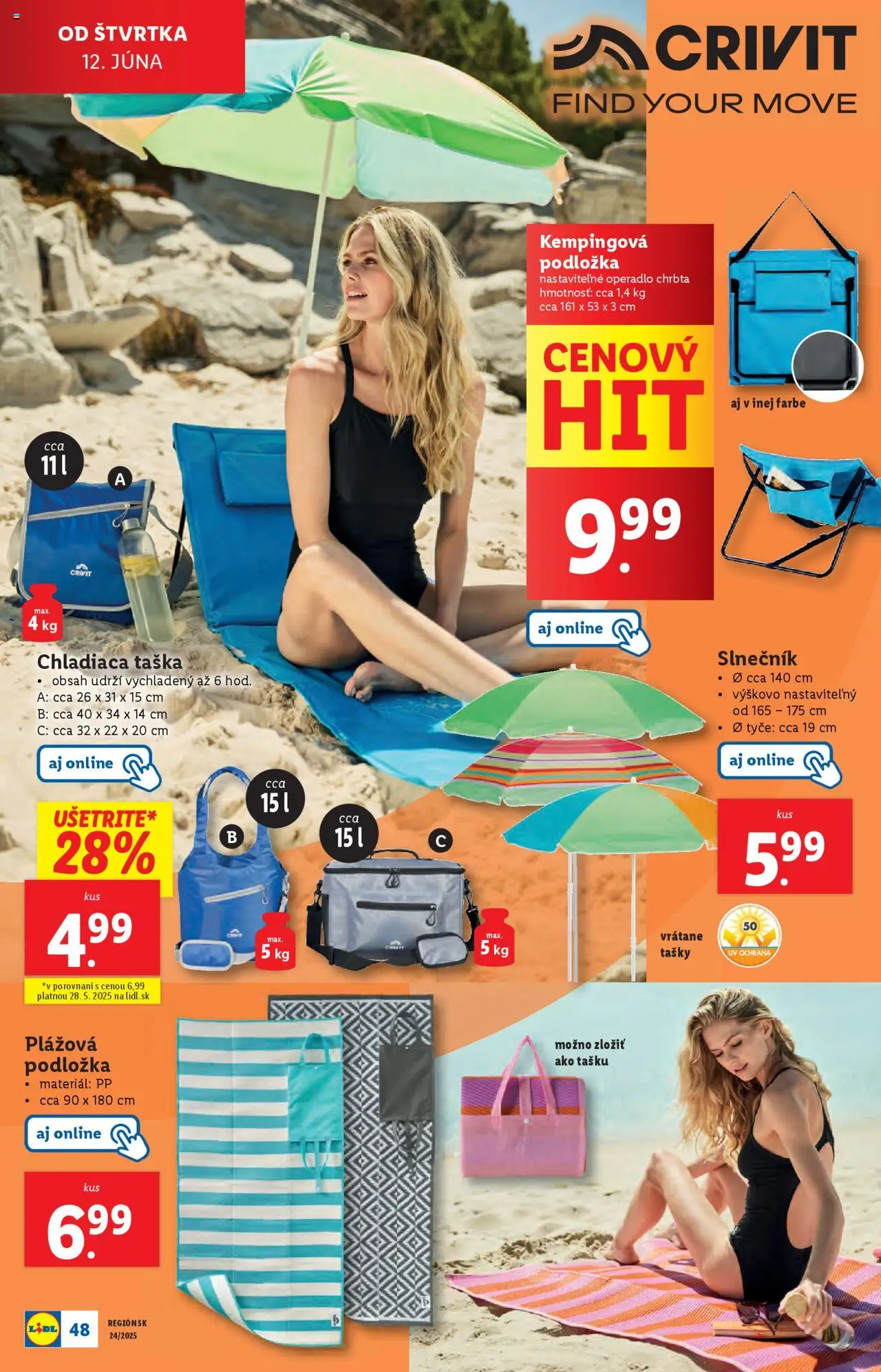 Lidl leták │ platný od 09.06.2025 | Strana: 52 | Produkty: Slnečník, Taška