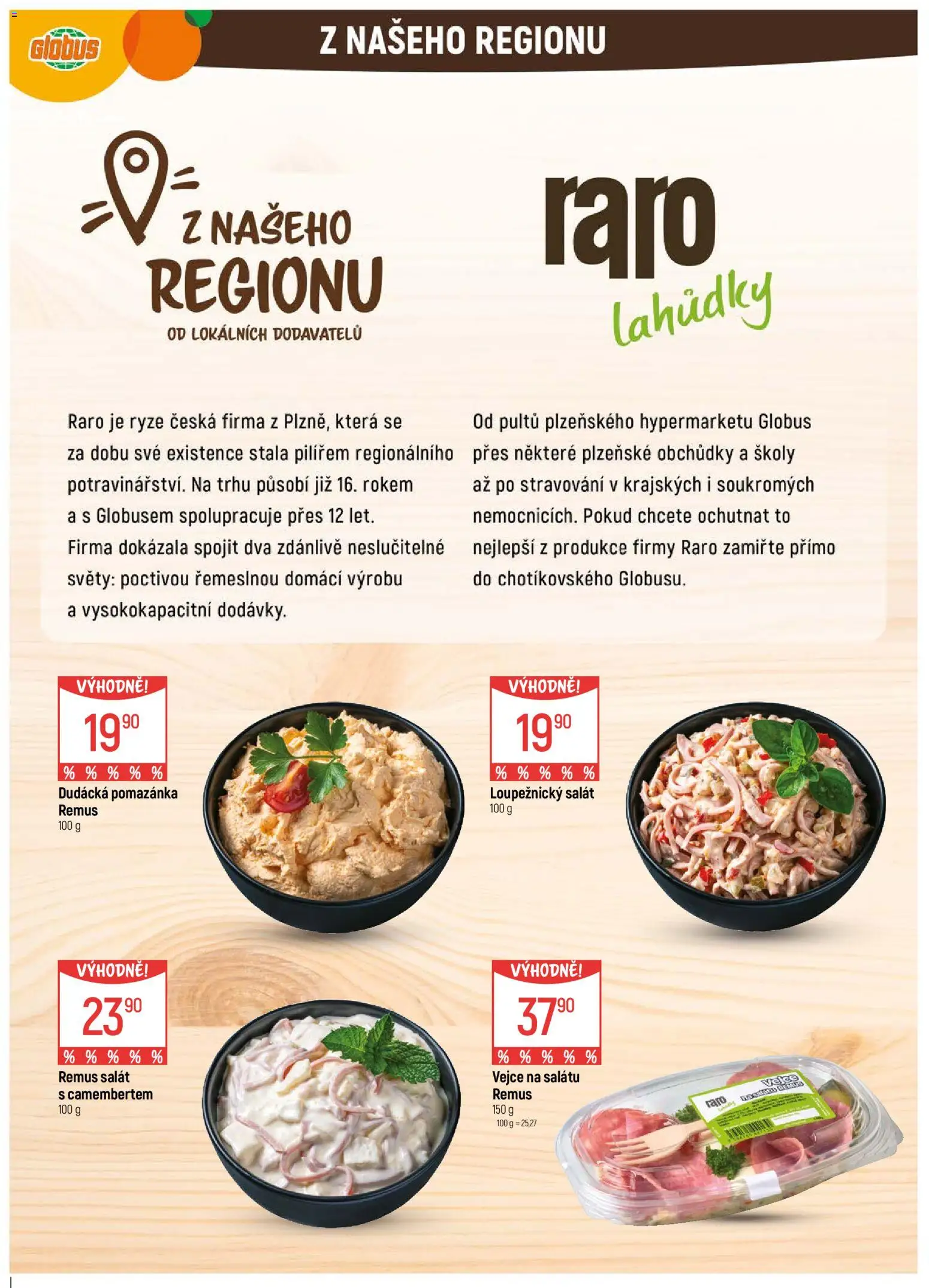 Globus leták - Plzeň od 18.02.2026 | Strana: 3 | Produkty: Globus, Vejce, Salát, Pomazánka