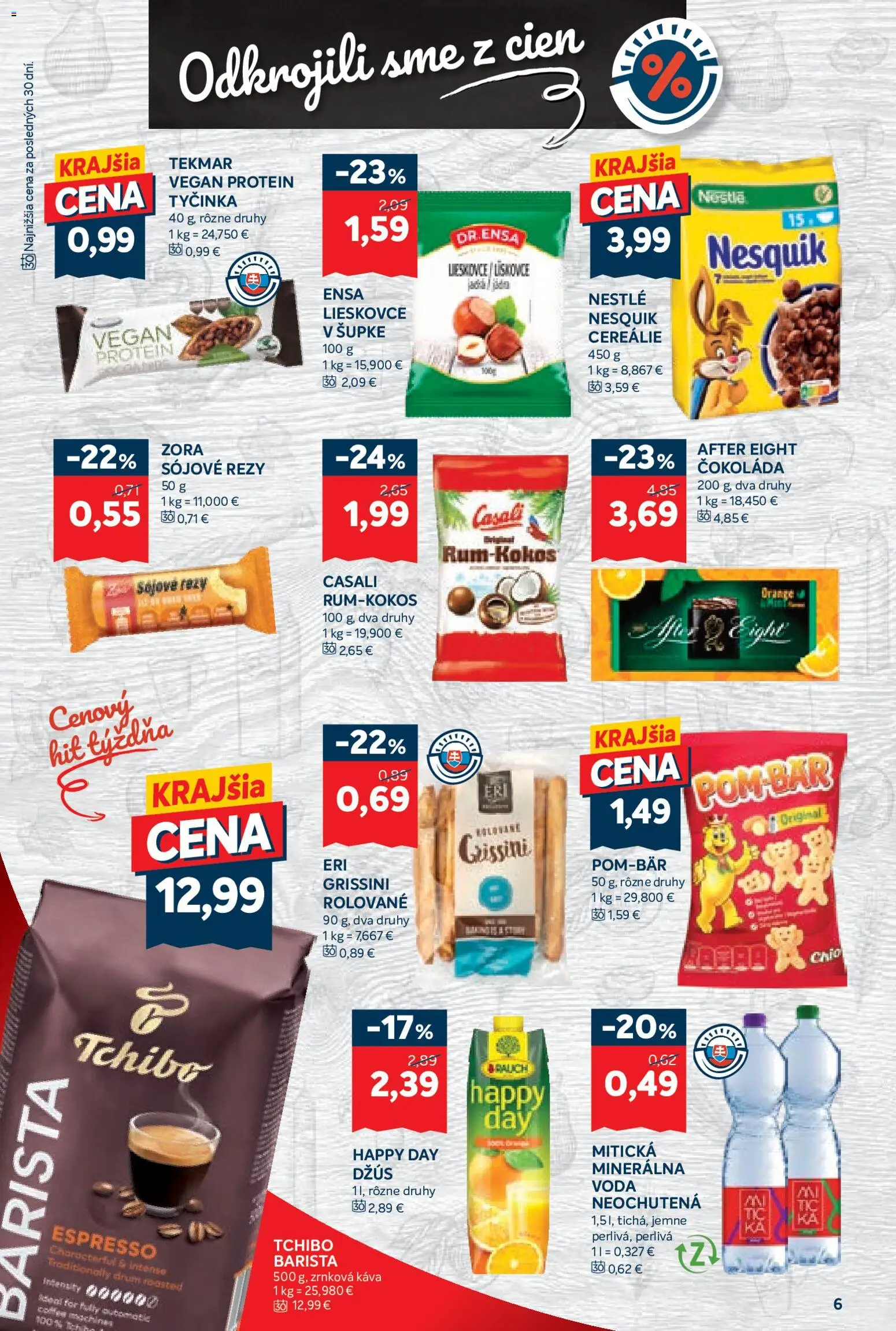 Nové Kraj akcie – leták je platný od 09.04.2026 | Strana: 10 | Produkty: Barista, Protein, Cereálie, Zrnková káva