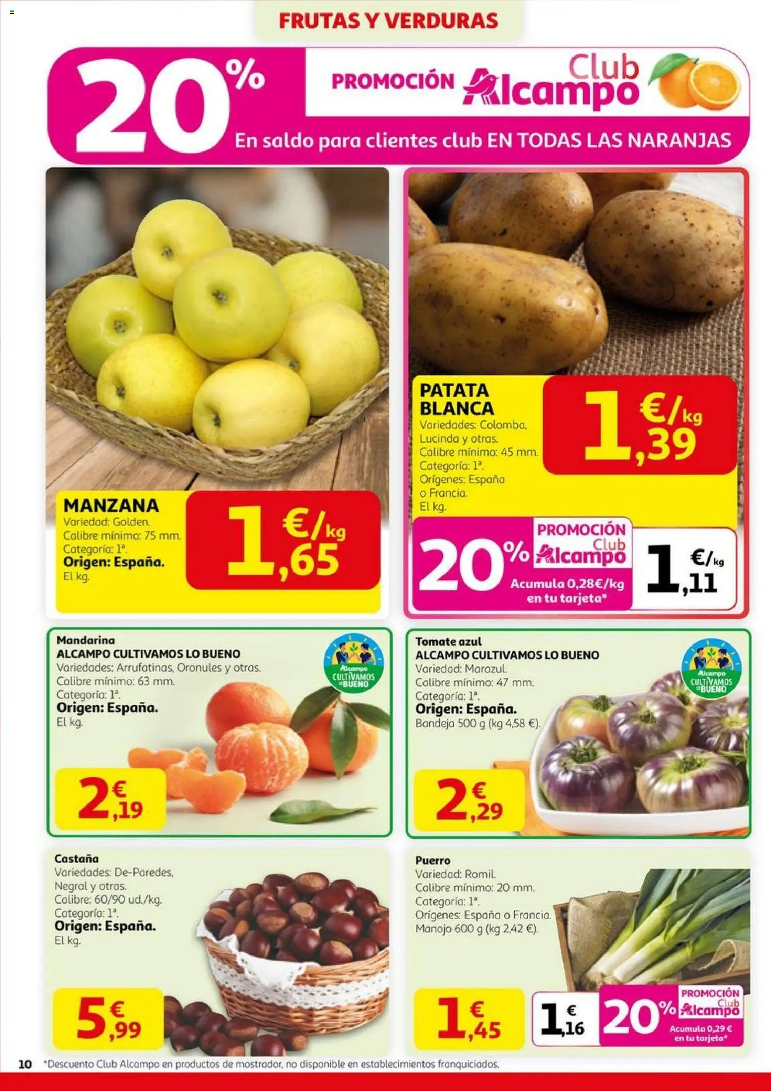 Alcampo - Black Friday │ válido desde el 06.11.2025 | Página: 10 | Productos: Naranjas, Manzana, Bandeja