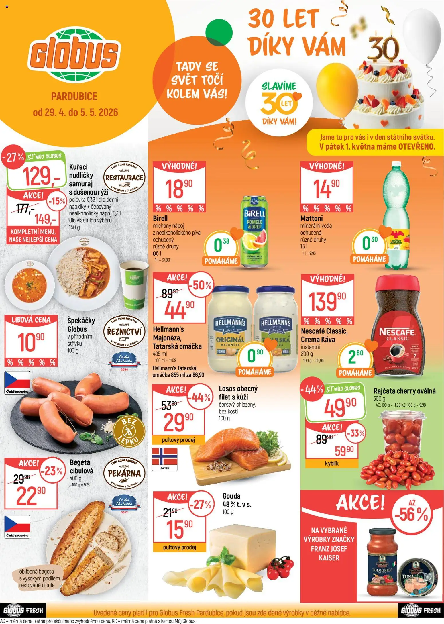 Globus leták - Pardubice od 29.04.2026 | Strana: 1
