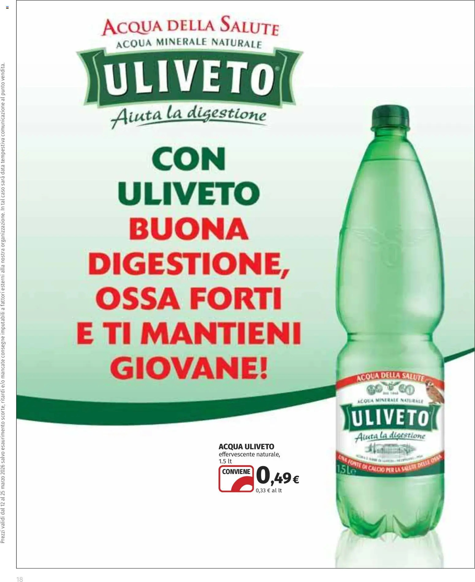 Volantino COOP del 12.03.2026 | Pagina: 18 | Prodotti: Acqua, Data, Acqua minerale