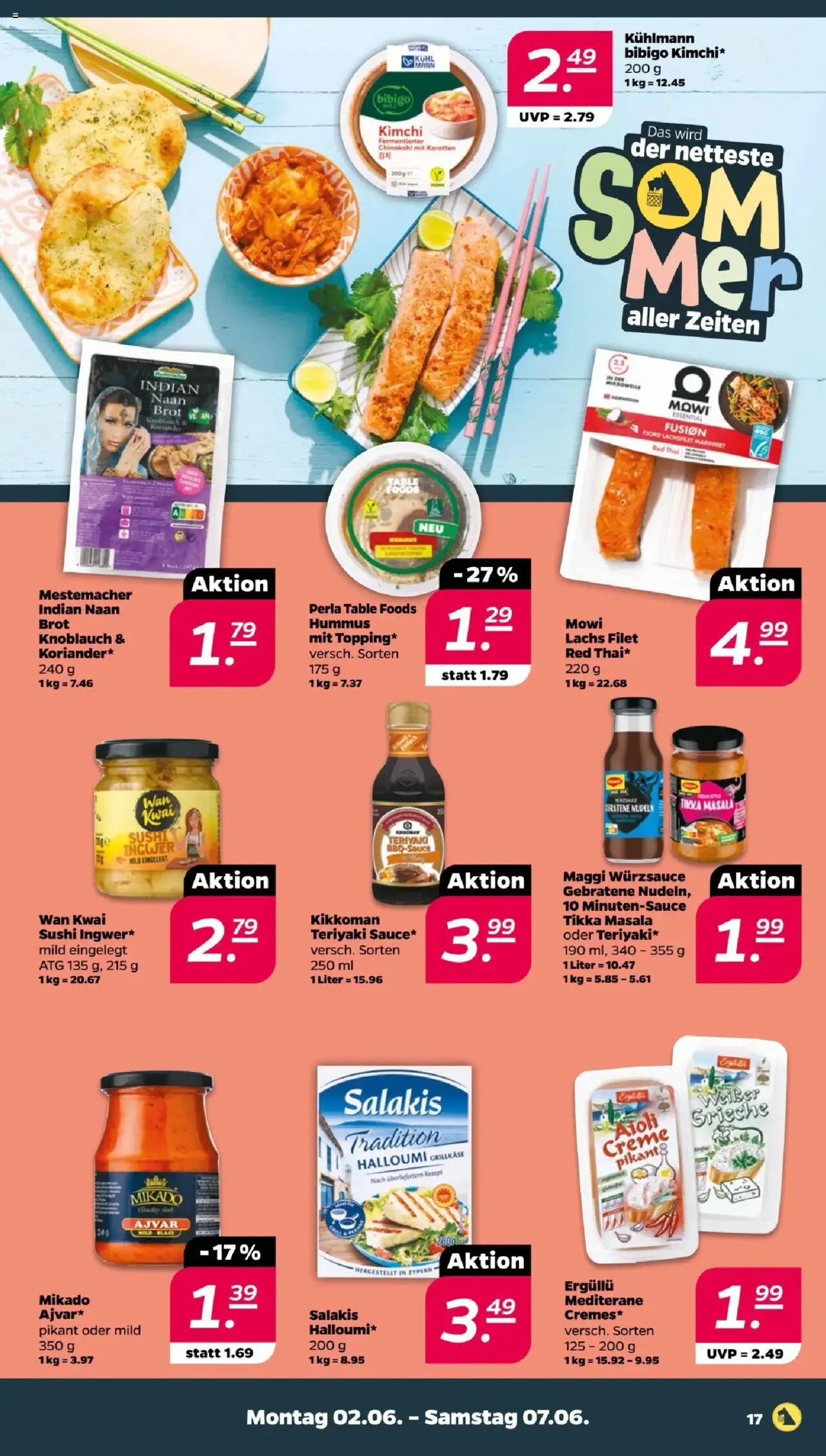 Netto Prospekt 	 - gültig ab dem 02.06.2025 | Seite: 17 | Produkte: Knoblauch, Salakis, Chinakohl, Brot
