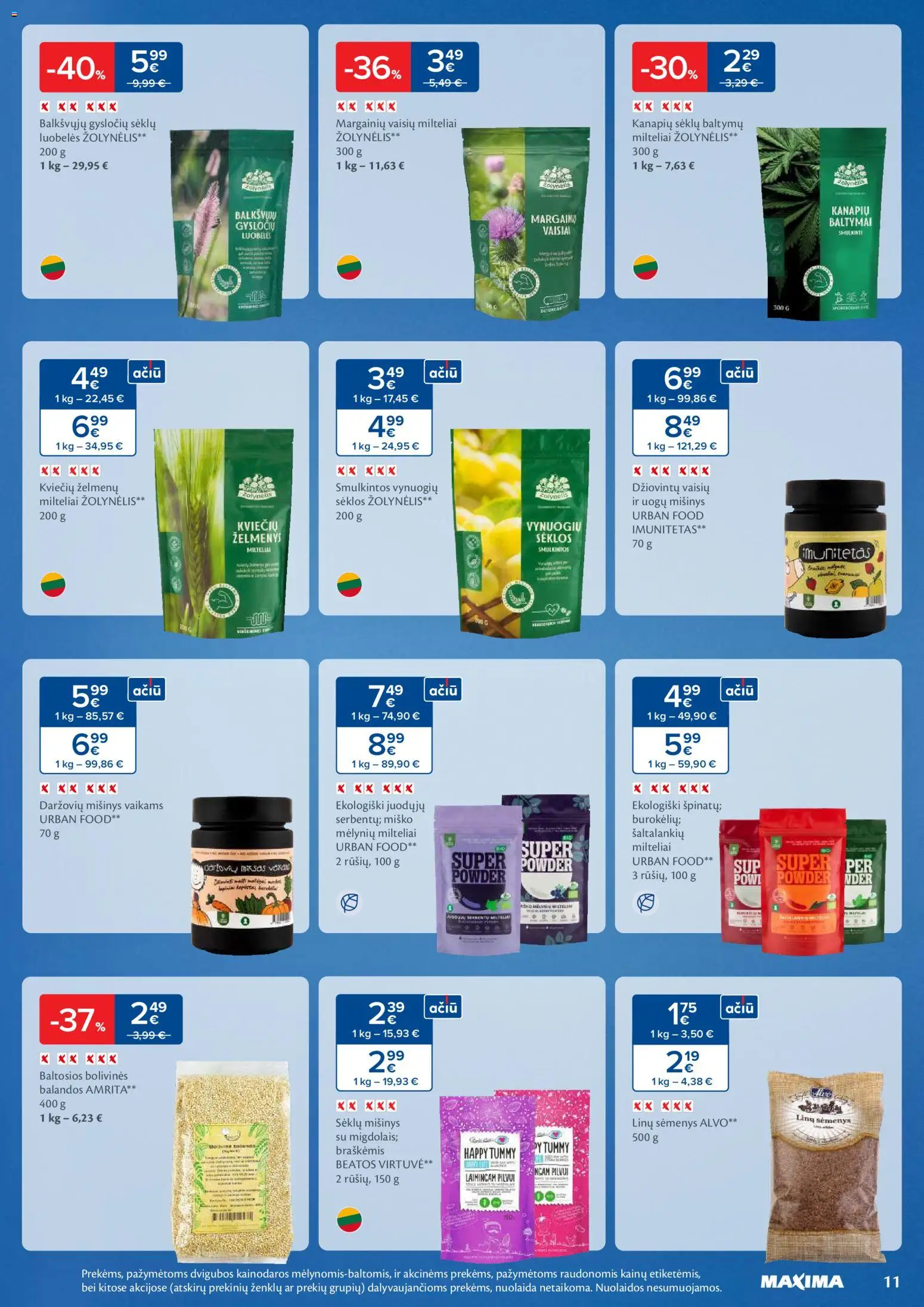 MAXIMA akcijos nuo 06.01.2026 | Puslapis: 11 | Prekių: Sėklos