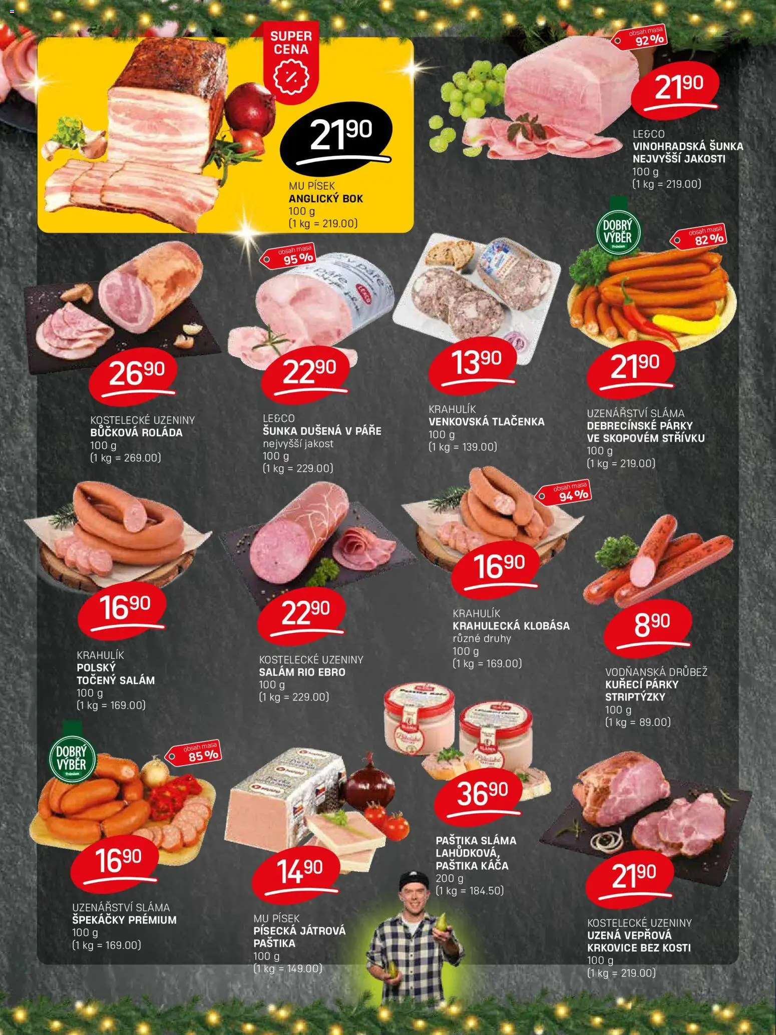 Flop leták od 26.11.2025 | Strana: 2 | Produkty: Písek, Krkovice bez kosti, Tlačenka, Krkovice