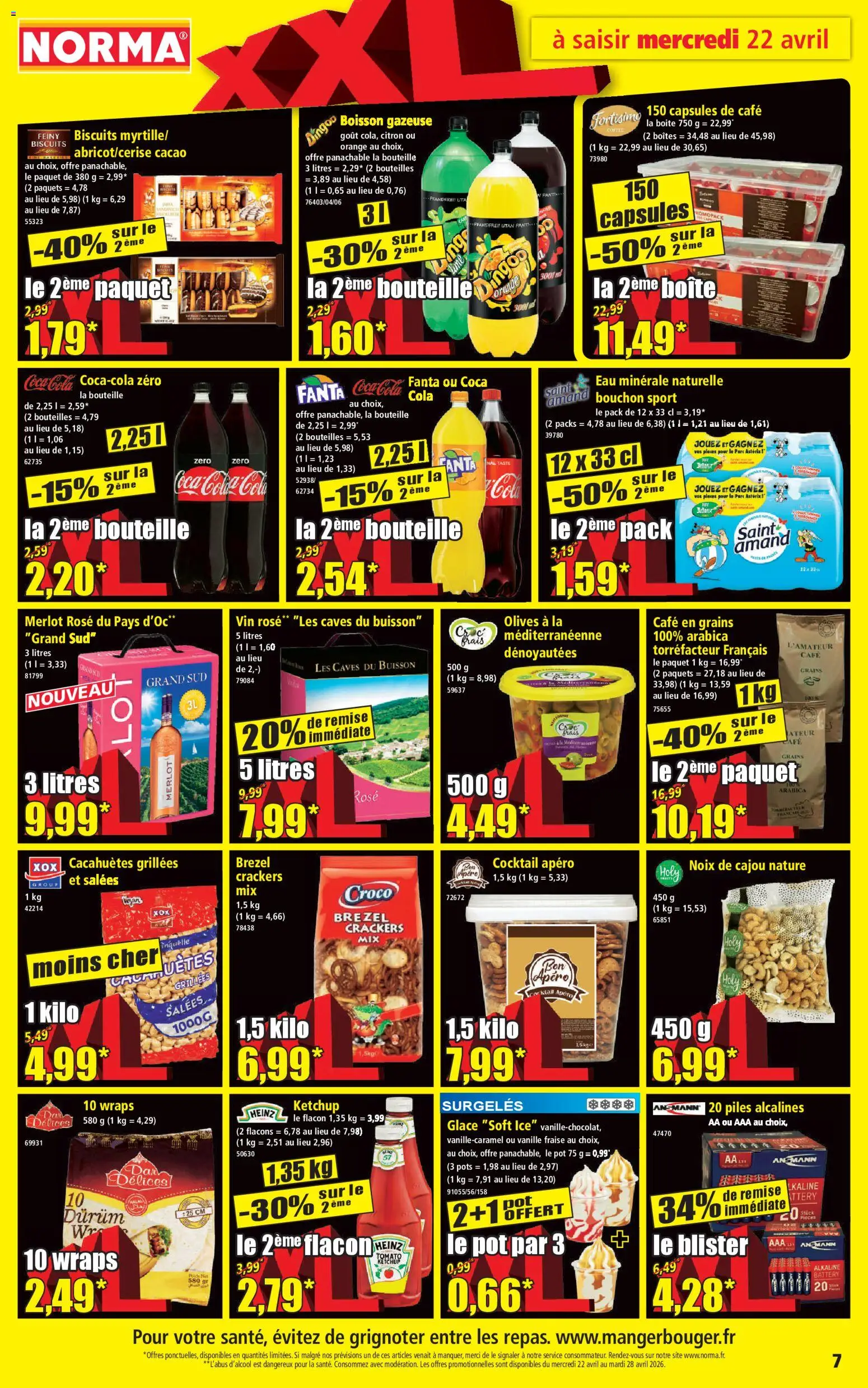 {H1} | Page: 7 | Produits: Citron, Vin, Ketchup, Biscuits