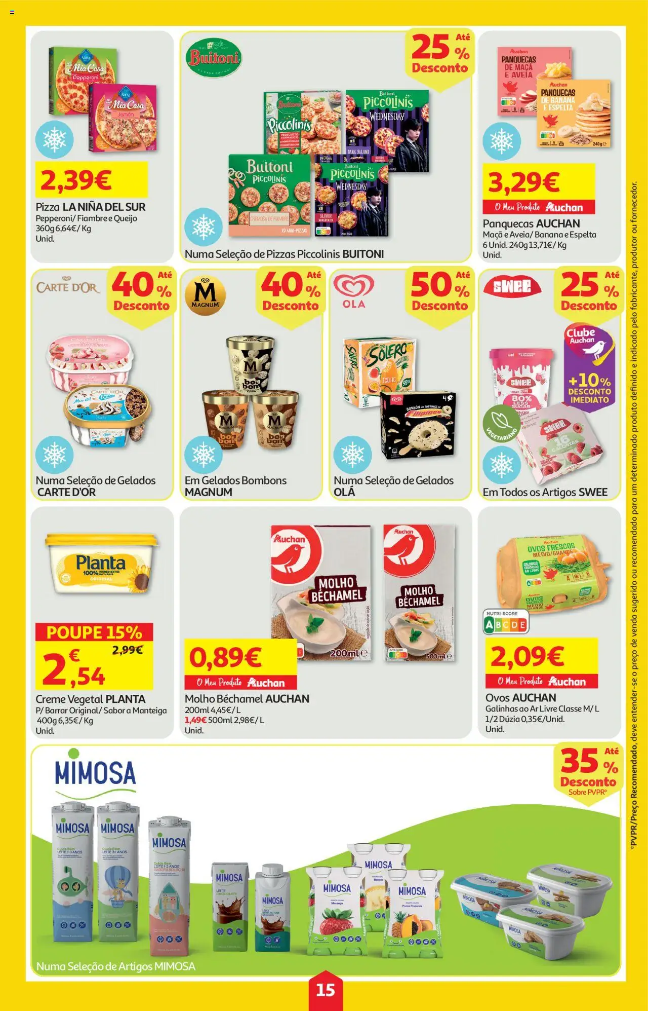 Auchan folheto │ válido de 16.10.2025 | Página: 15 | Produtos: Banana, Filipinos, Leite, Manteiga