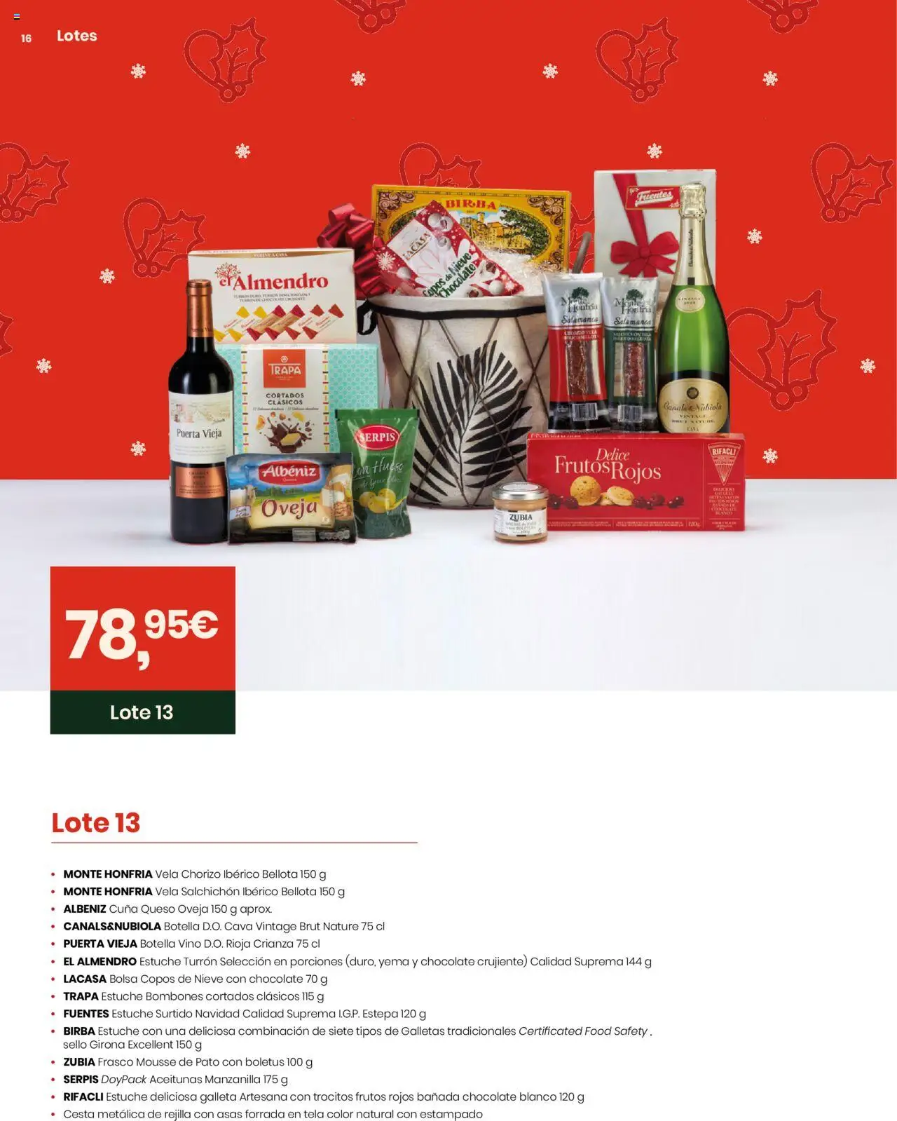 Eroski - Lotes y Cestas Navidad 2025 │ válido desde el 16.10.2025 | Página: 16 | Productos: Mousse, Queso, Copos, Vela