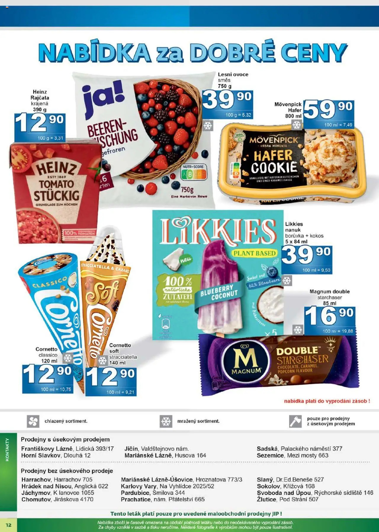 Jip leták od 30.07.2025 | Strana: 12 | Produkty: Nanuk, Ovoce, Magnum, Popcorn