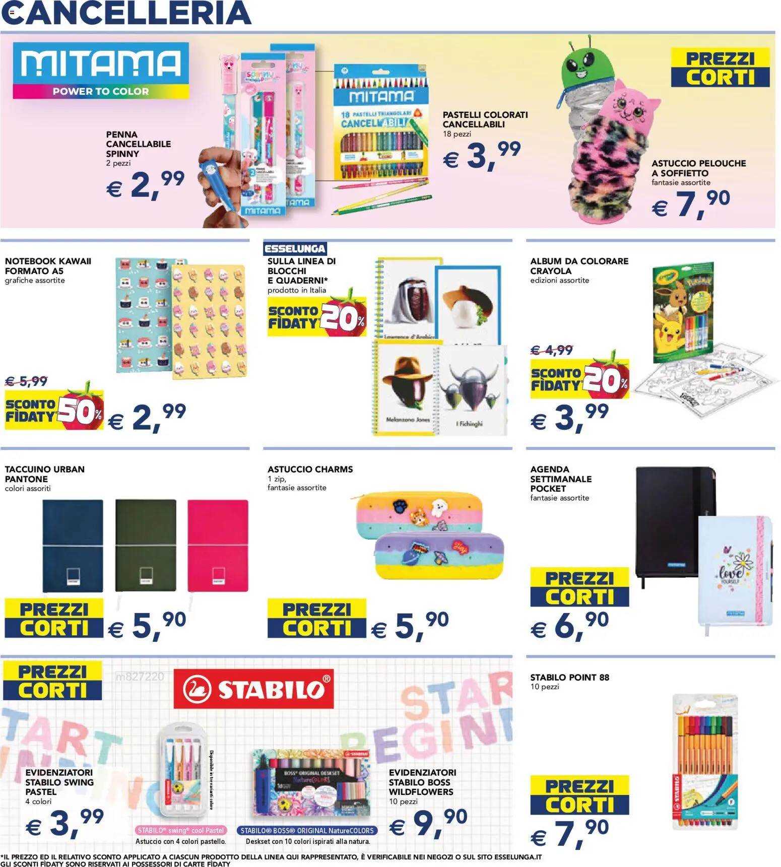 Volantino Esselunga S del 07.01.2026 | Pagina: 2 | Prodotti: Notebook, Astuccio, Pastelli