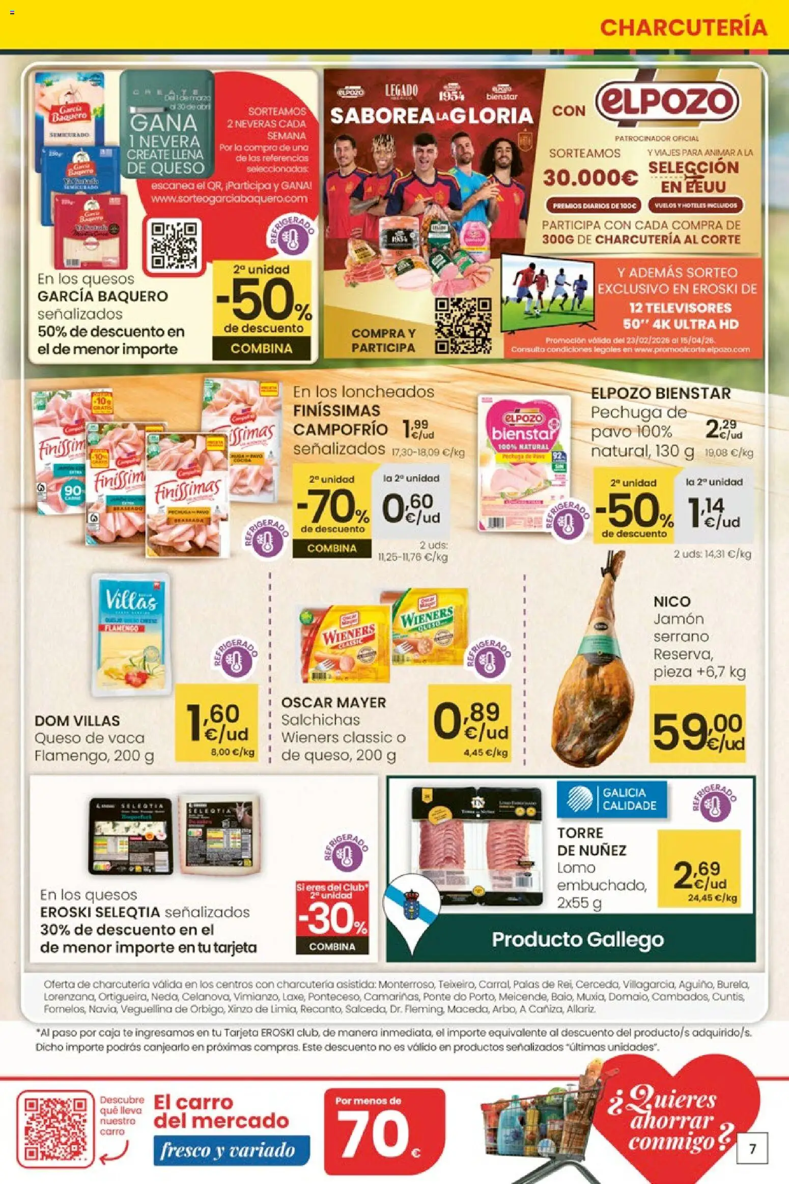 Eroski Quieres ahorrar conmigo │ válido desde el 26.03.2026 | Página: 7 | Productos: Queso, Jamón, Té, Caja