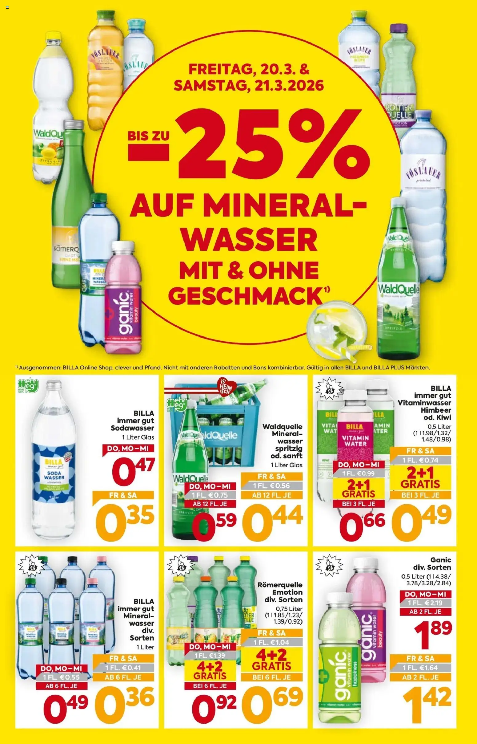 Billa Flugblatt - Kitzbuehel, Zell Am Ziller, Brixlegg gültig ab 19.03.2026 | Seite: 4 | Produkte: Kiwi, Wasser