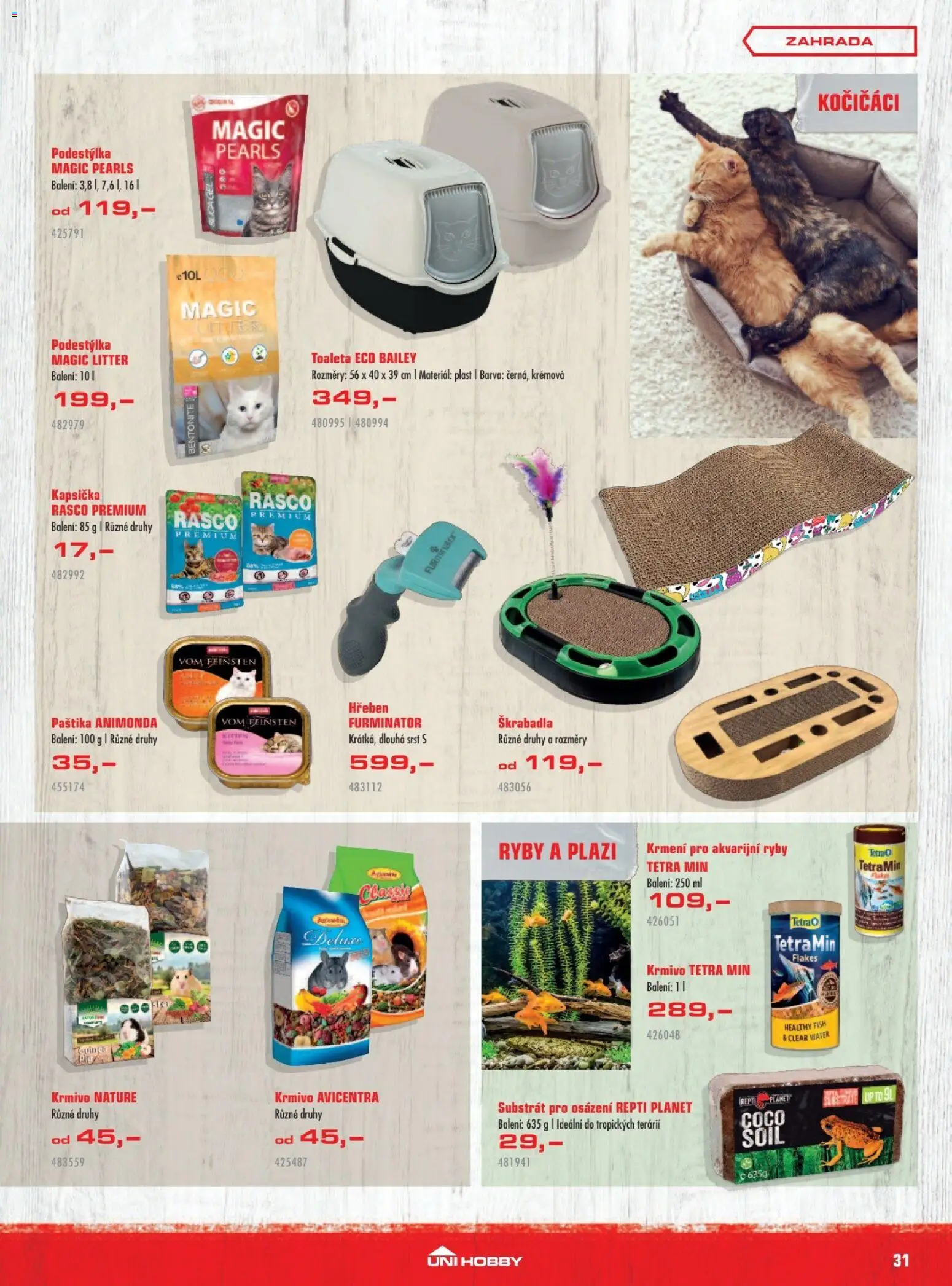 Uni Hobby leták od 29.01.2026 | Strana: 31 | Produkty: Zahrada, Ryby, Paštika, Hřeben