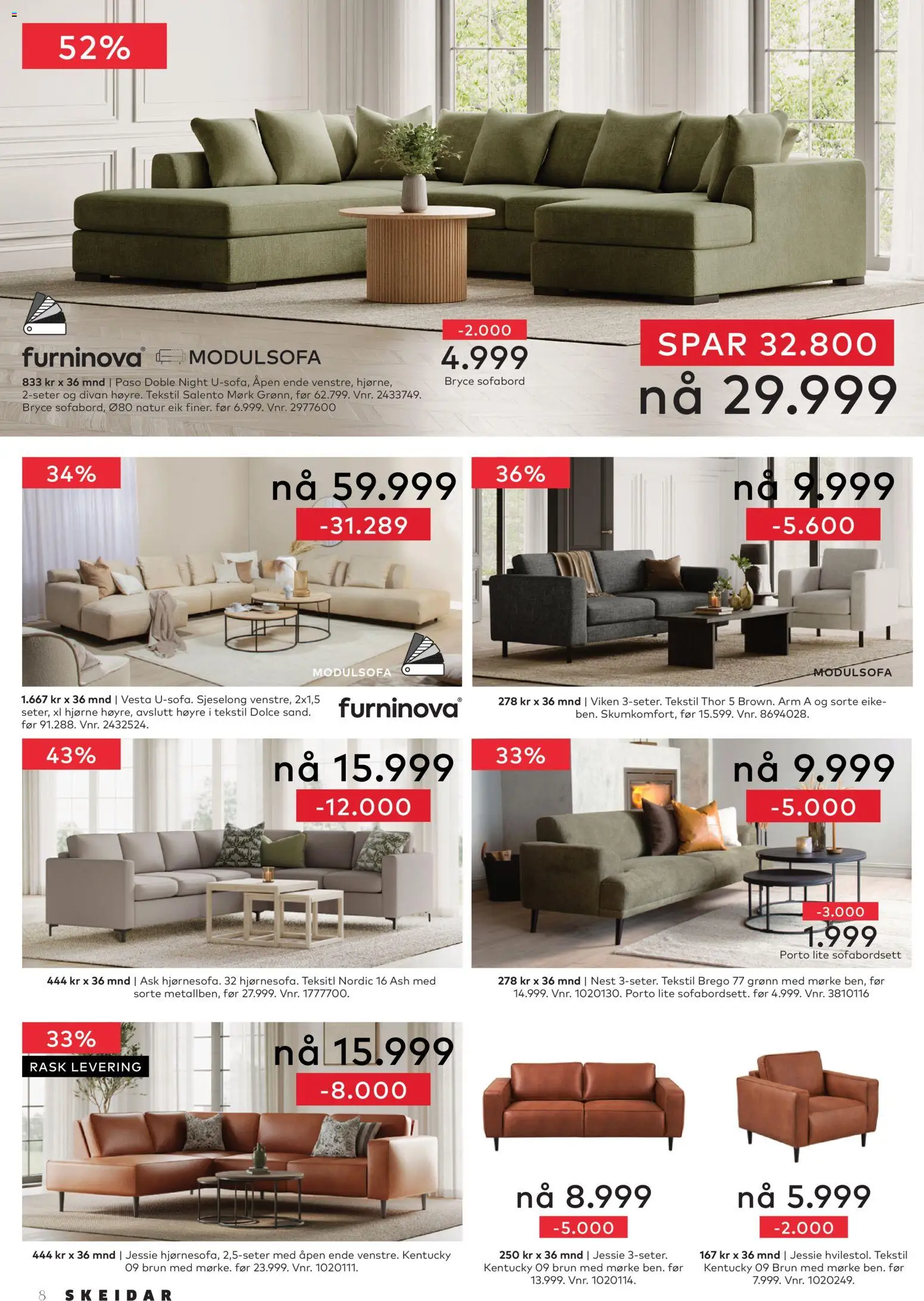 {H1} | Side: 8 | Produkter: Sjeselong