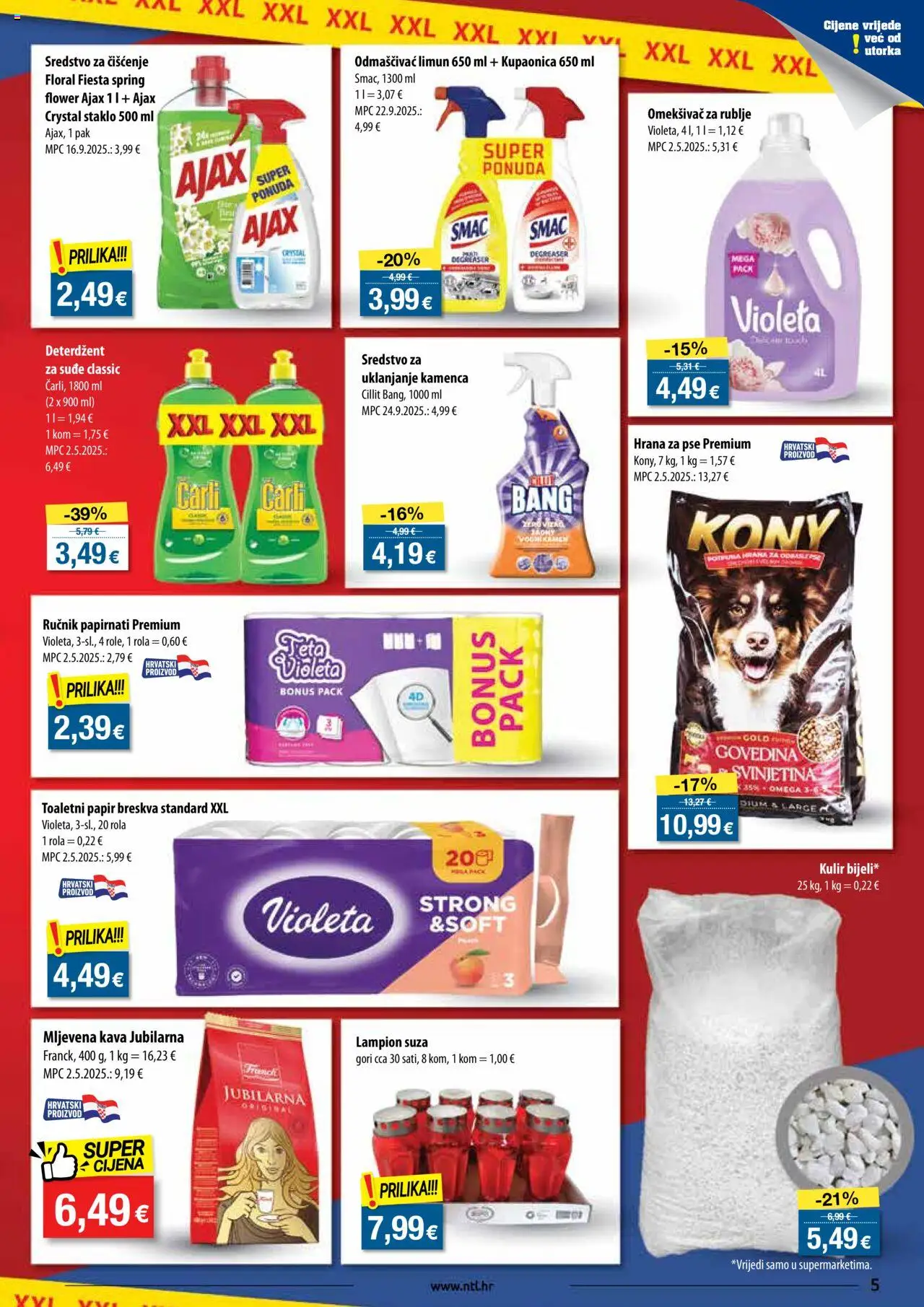 NTL katalog | vrijedi od 08.10.2025 | Stranica: 5 | Proizvodi: Kava, Omekšivač, Violeta, Ajax