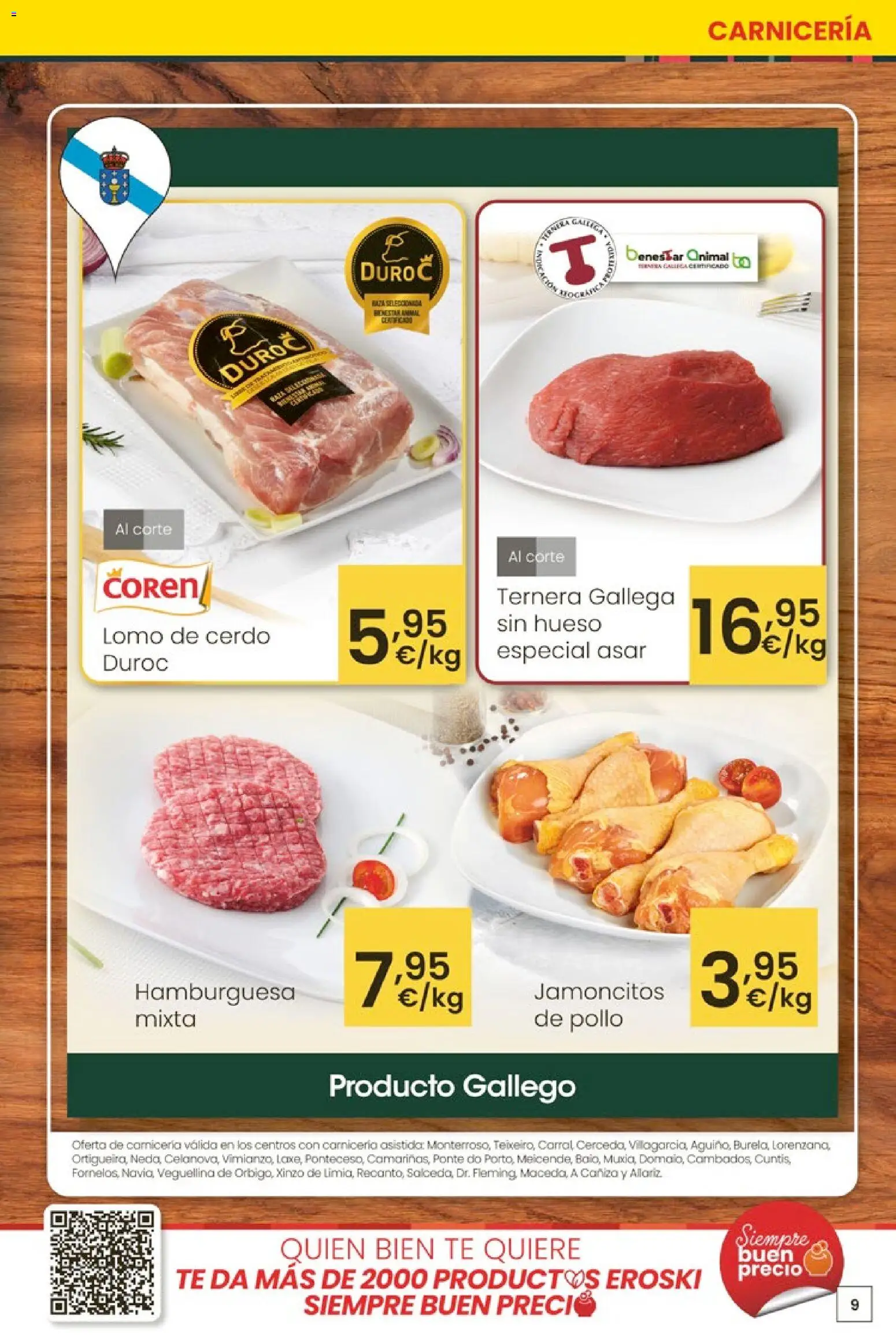 Eroski - 50 de descuento │ válido desde el 26.02.2026 | Página: 9 | Productos: Cerdo, Té, Σοκολατούχο γάλα