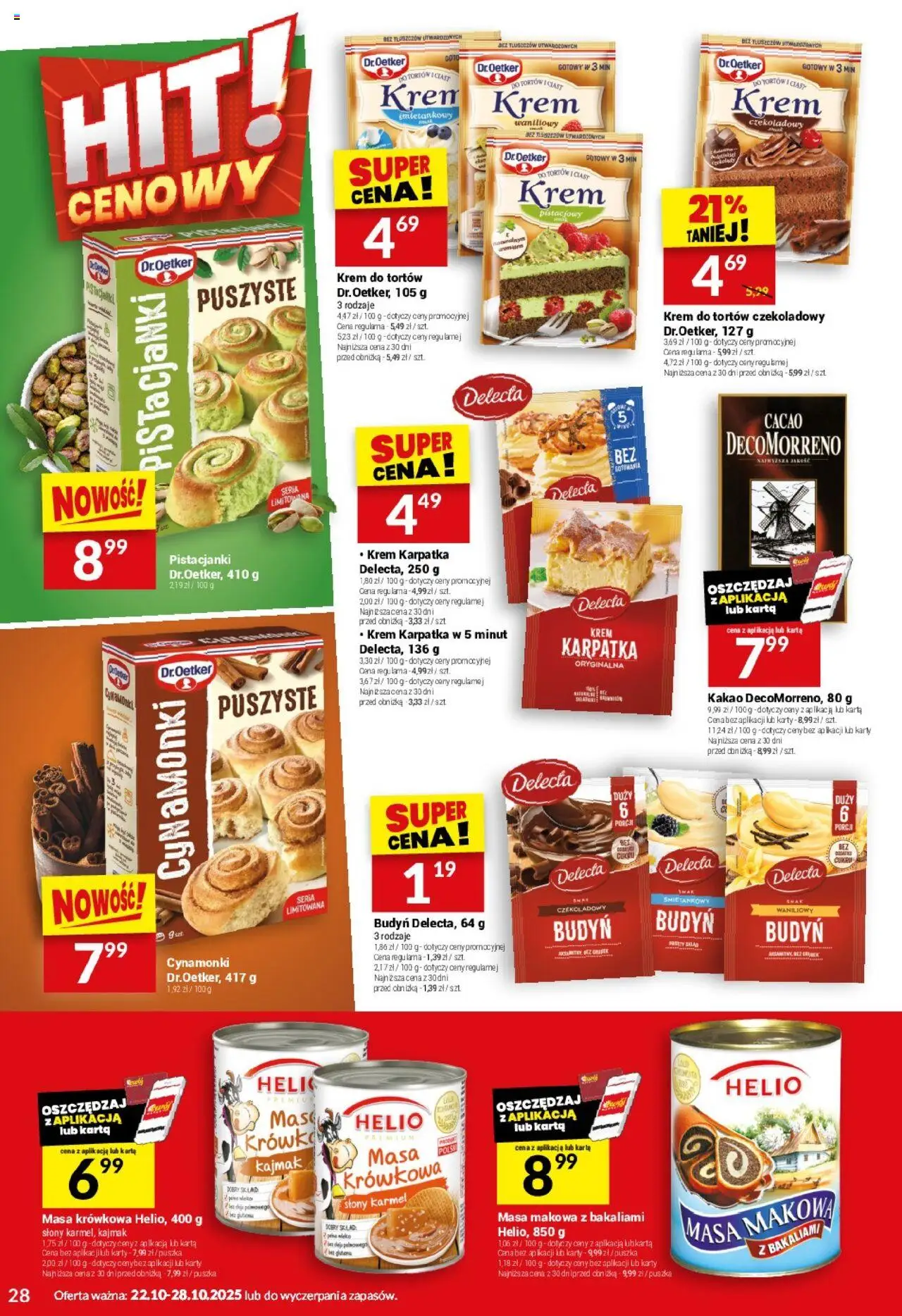 Twój Market Gazetka od 22.10.2025 | Strona: 28 | Produkty: Kakao, Masa makowa, Kajmak, Krem